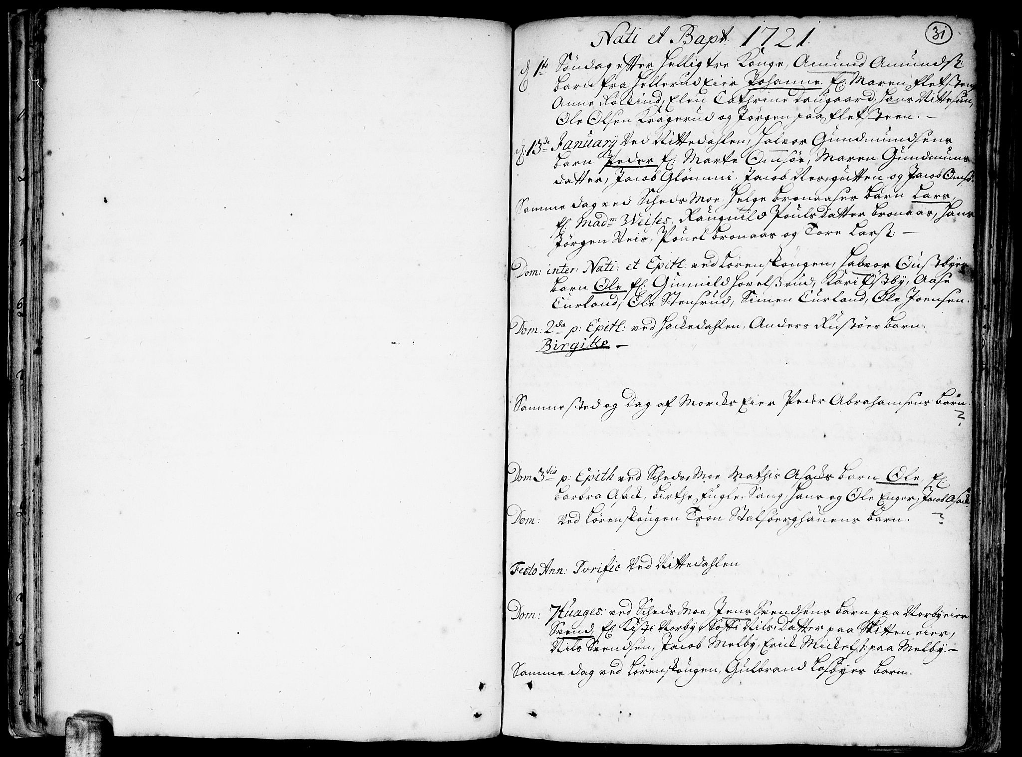 Skedsmo prestekontor Kirkebøker, SAO/A-10033a/F/Fa/L0002: Ministerialbok nr. I 2, 1715-1727, s. 31