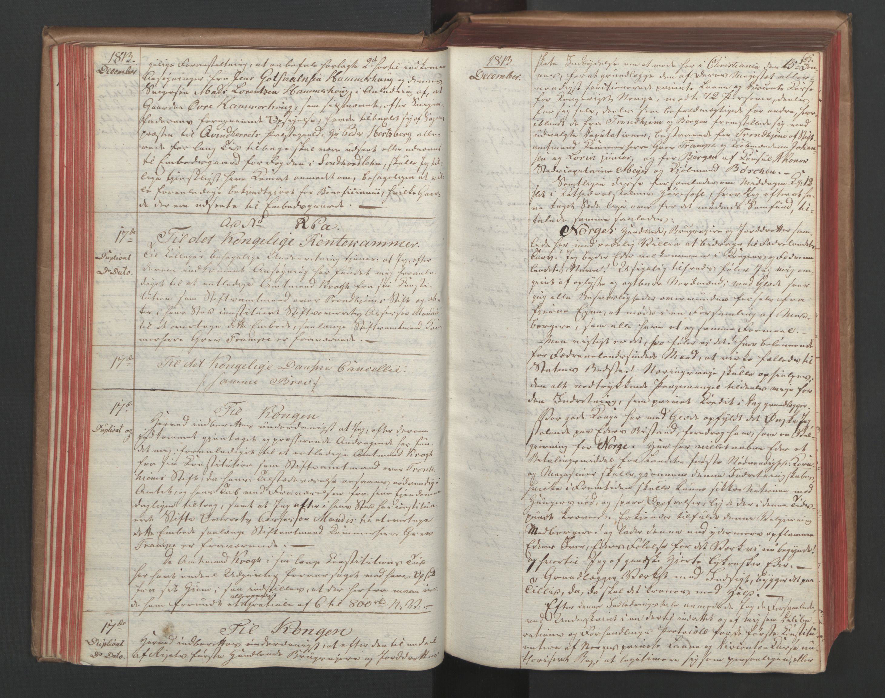 Stattholderembetet 1810-1814, 1. kontor (Kontor A), AV/RA-EA-2872/Ba/L0003: Kollegial korrespondanseprotokoll, 1813-1814, s. 64b-65a