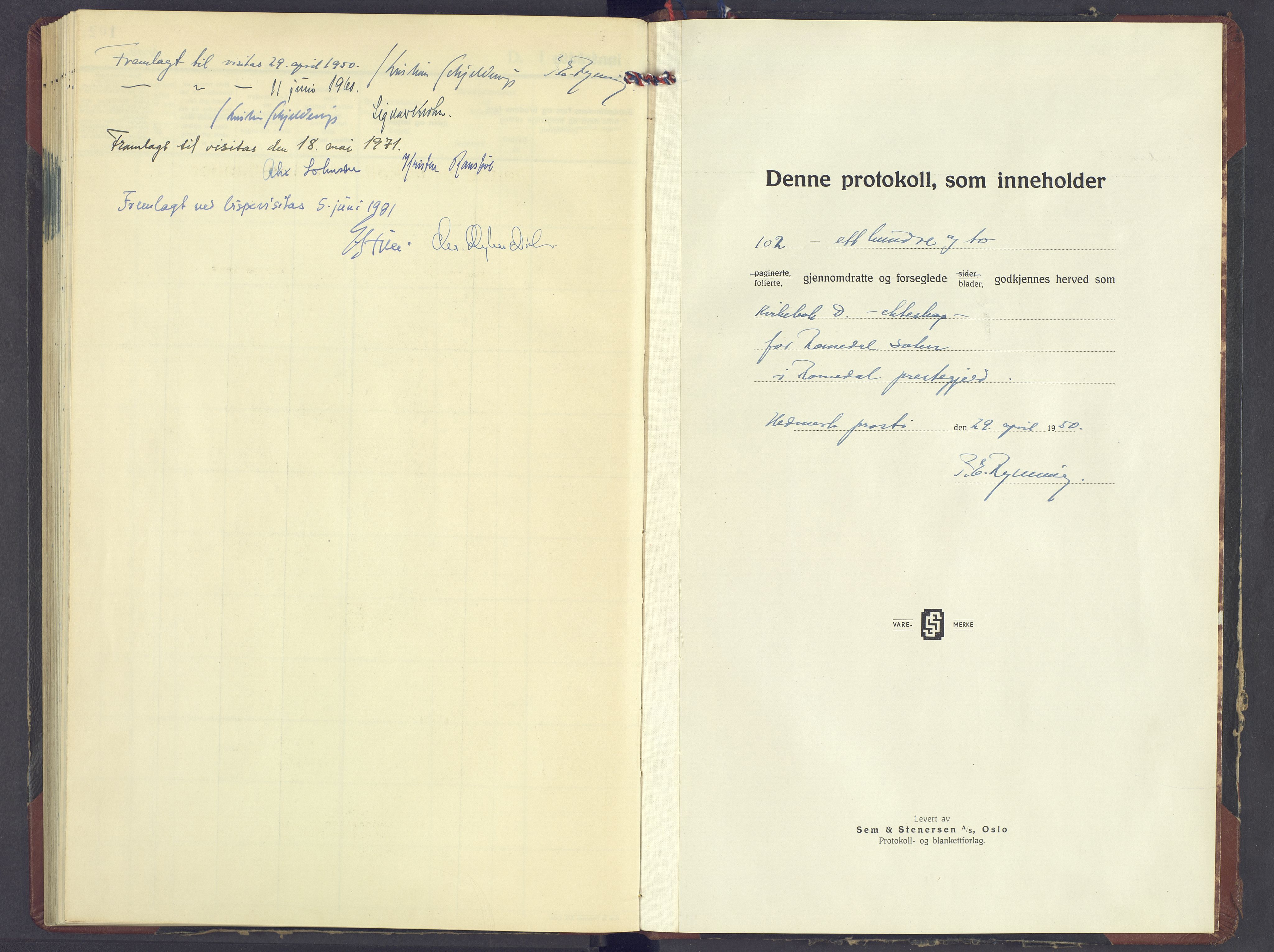 Romedal prestekontor, SAH/PREST-004/K/L0015: Ministerialbok nr. 15, 1947-1979