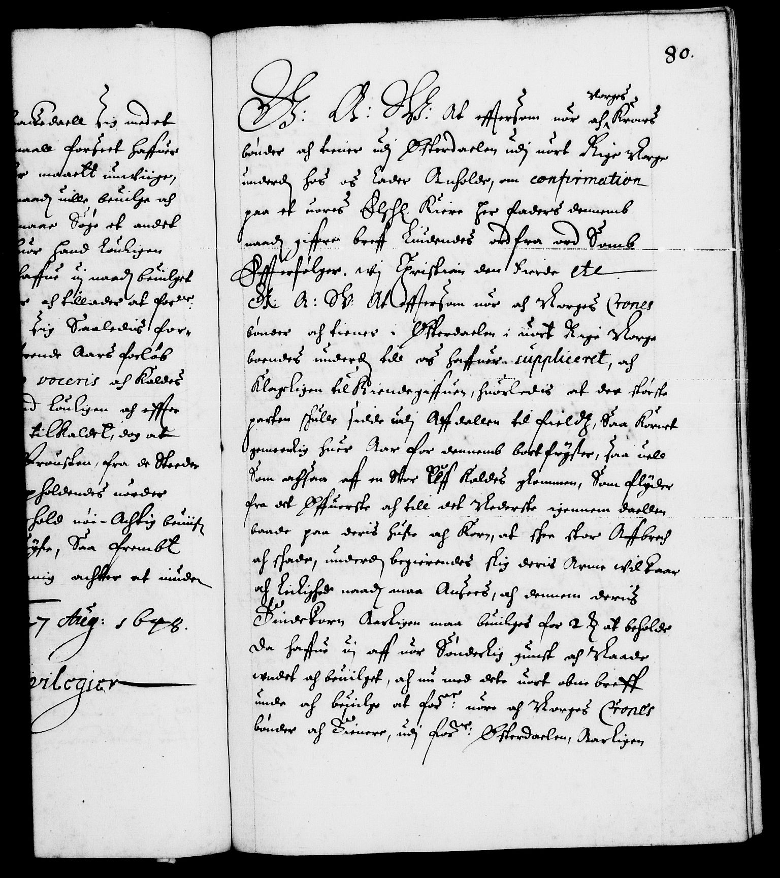 Danske Kanselli 1572-1799, AV/RA-EA-3023/F/Fc/Fca/Fcaa/L0007: Norske registre (mikrofilm), 1648-1650, s. 80a
