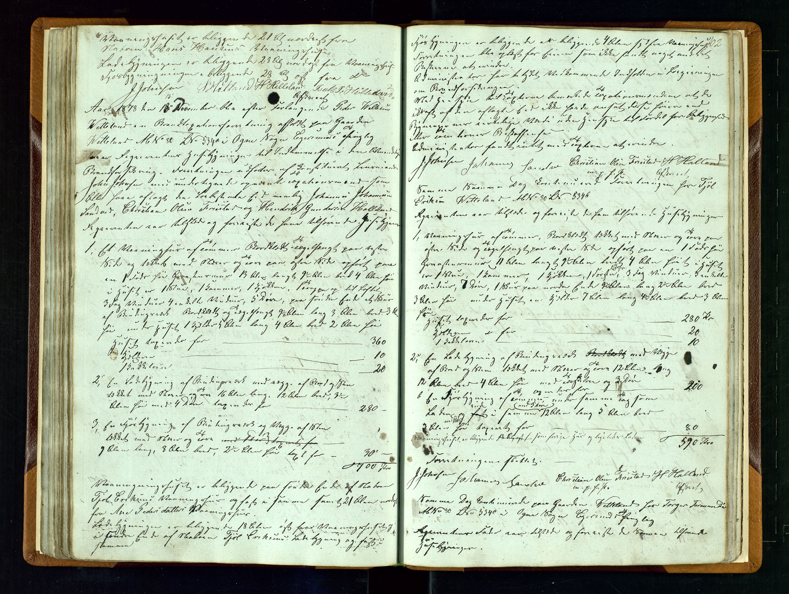 Hå lensmannskontor, AV/SAST-A-100456/Goa/L0001: Takstprotokoll-Valle skipreie, 1846-1883, s. 101b-102a