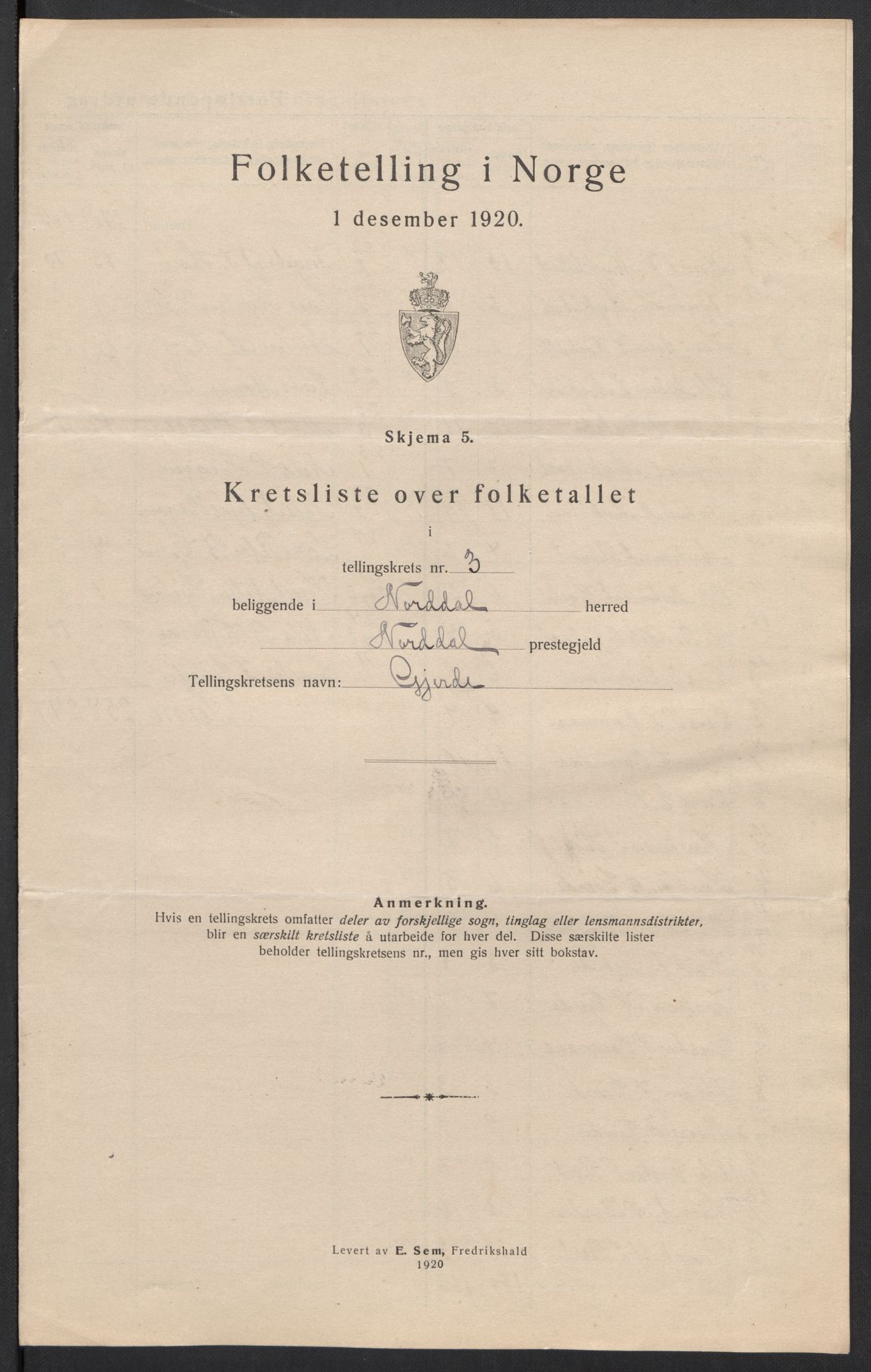 SAT, Folketelling 1920 for 1524 Norddal herred, 1920, s. 12