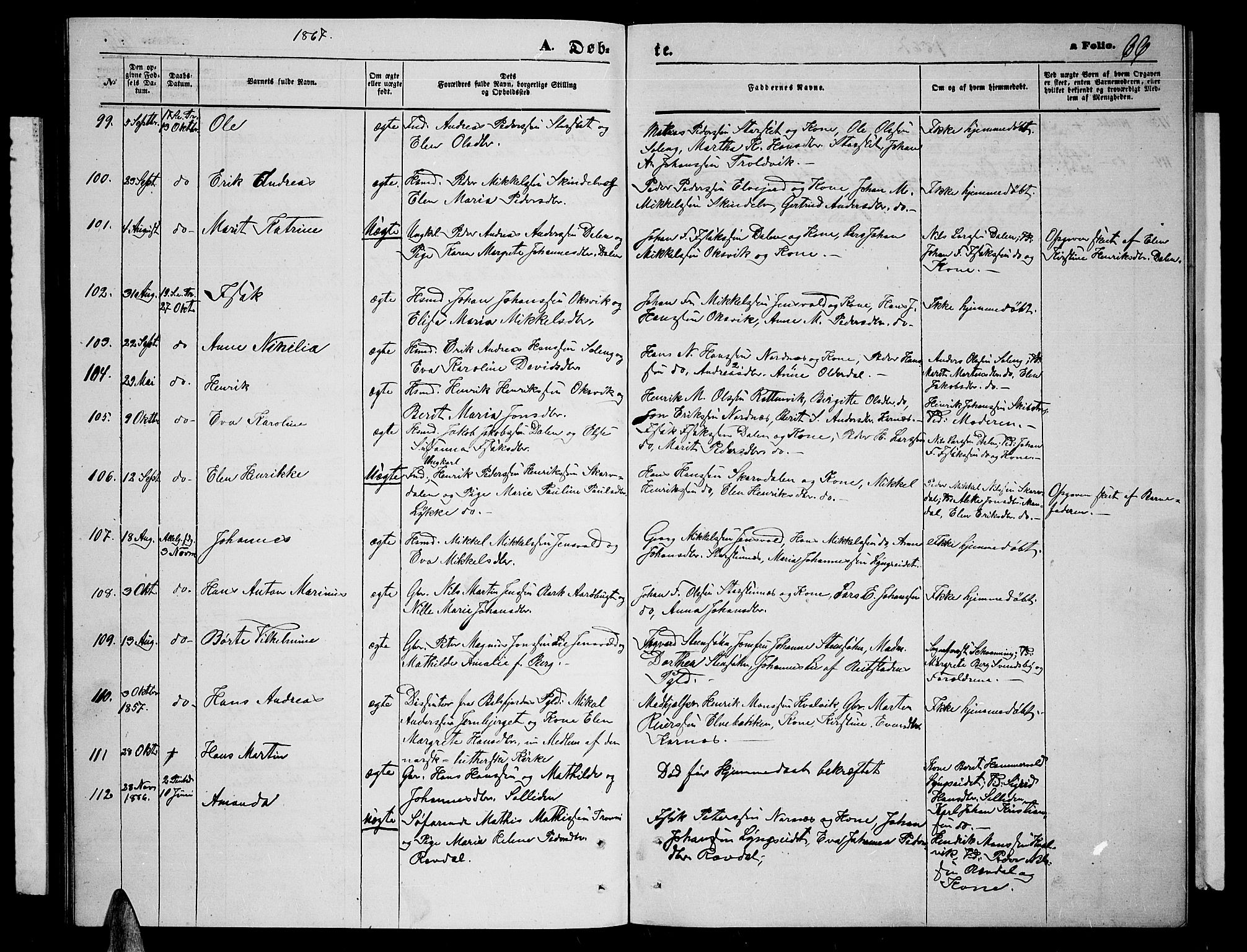 Lyngen sokneprestembete, AV/SATØ-S-1289/H/He/Heb/L0003klokker: Klokkerbok nr. 3, 1861-1867, s. 66