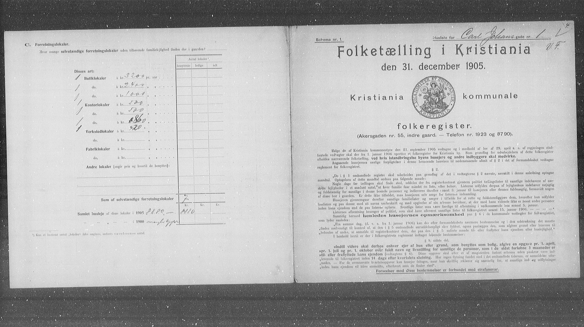 OBA, Kommunal folketelling 31.12.1905 for Kristiania kjøpstad, 1905, s. 25337