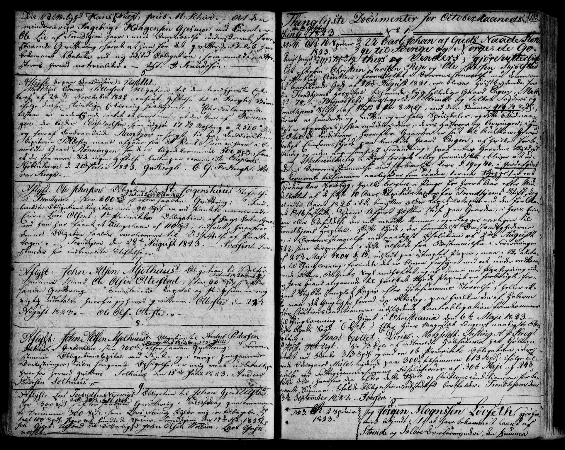 Strinda og Selbu sorenskriveri, SAT/A-0015/2/2C/L0007: Pantebok nr. 6, 1822-1827, s. 133