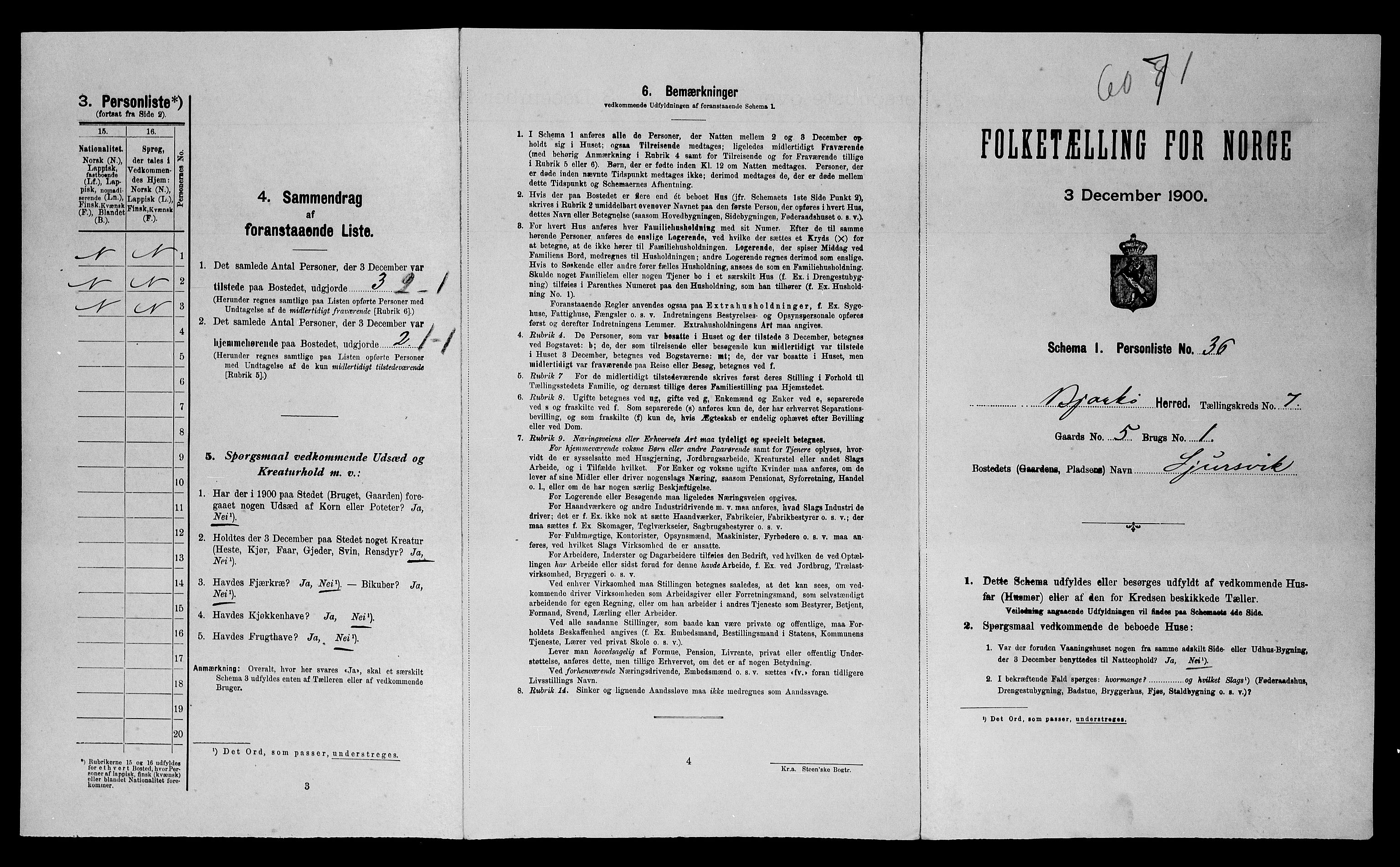SATØ, Folketelling 1900 for 1915 Bjarkøy herred, 1900, s. 445