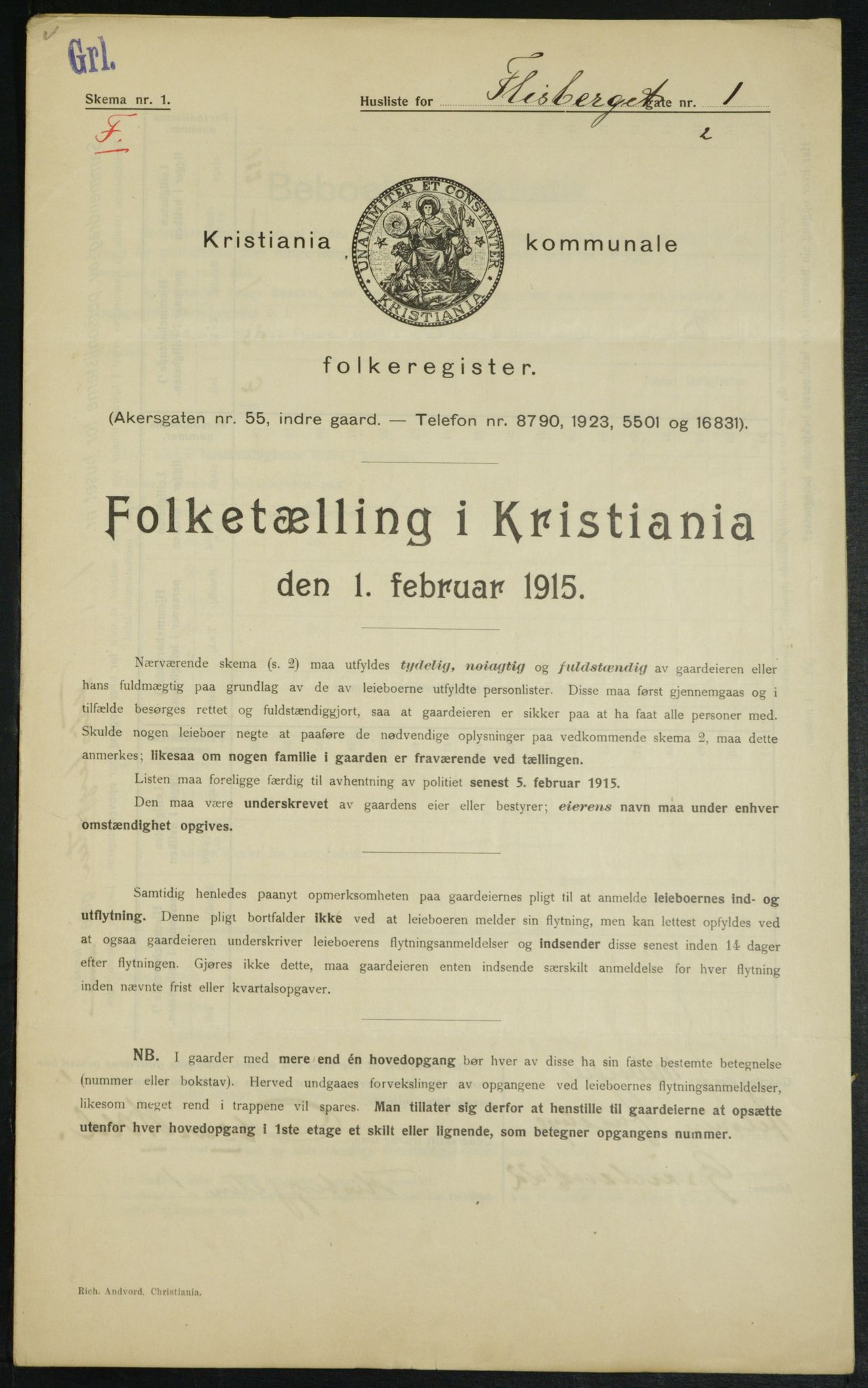 OBA, Kommunal folketelling 1.2.1915 for Kristiania, 1915, s. 24144