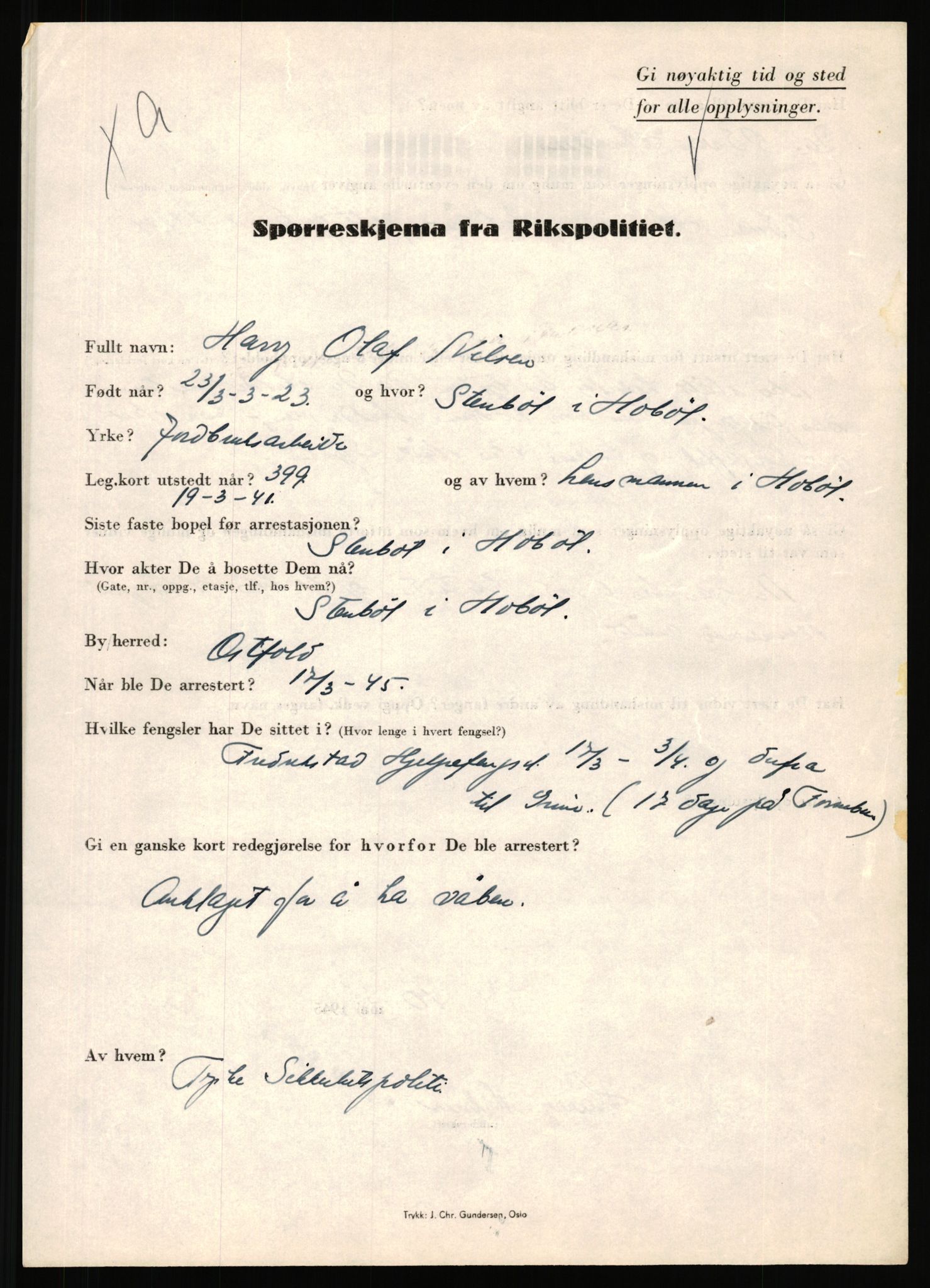 Rikspolitisjefen, AV/RA-S-1560/L/L0012: Mogensen, Øivind - Noraas, Lars, 1940-1945, s. 654