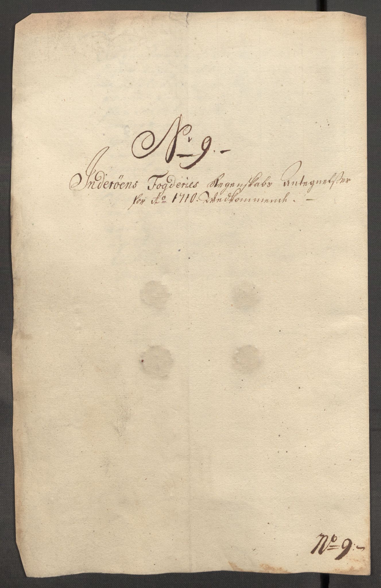 Rentekammeret inntil 1814, Reviderte regnskaper, Fogderegnskap, RA/EA-4092/R63/L4318: Fogderegnskap Inderøy, 1710, s. 316