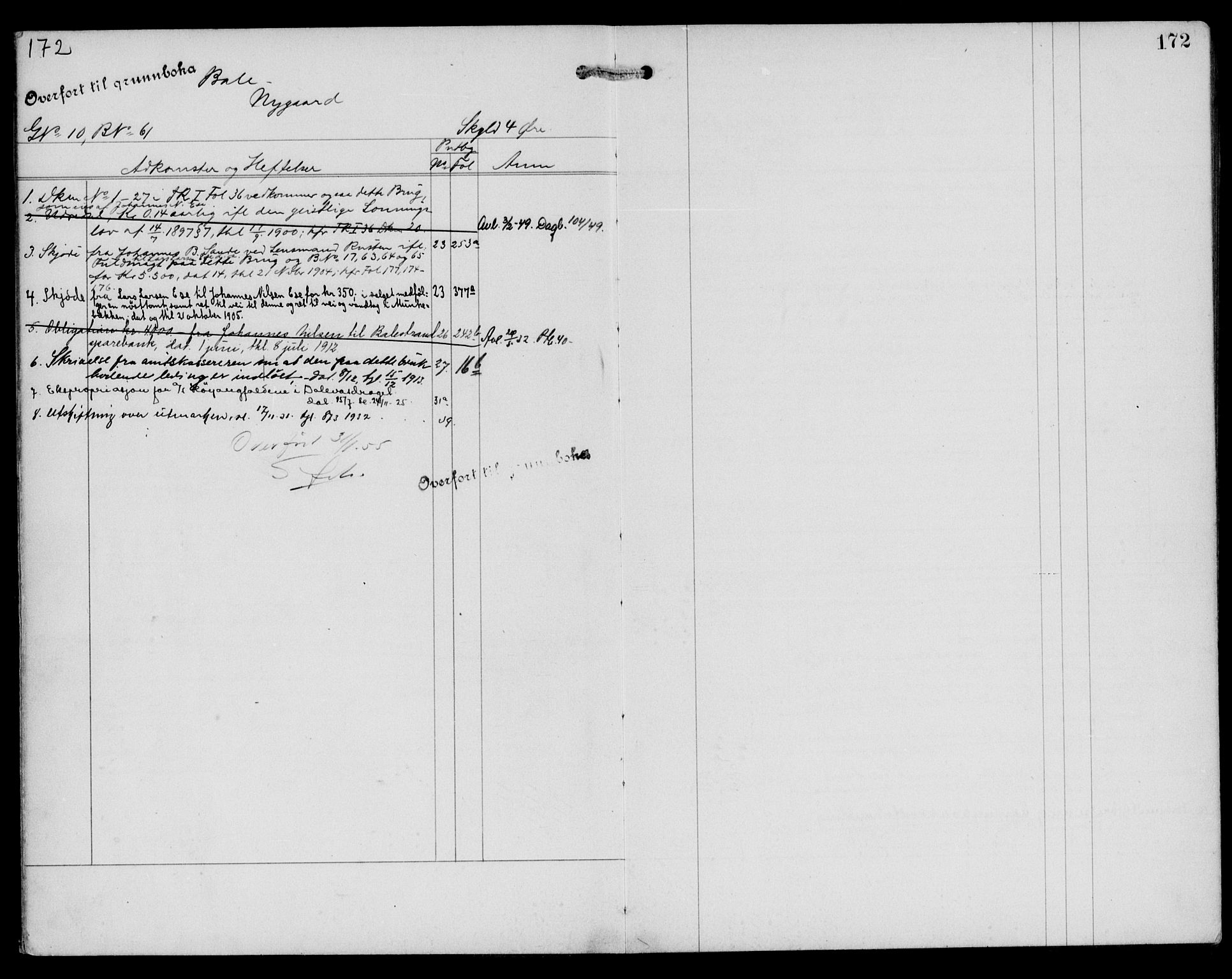 Ytre Sogn tingrett, AV/SAB-A-2601/1/G/Gaa/L0017: Panteregister nr. II.A.a.17, 1800-1950, s. 172