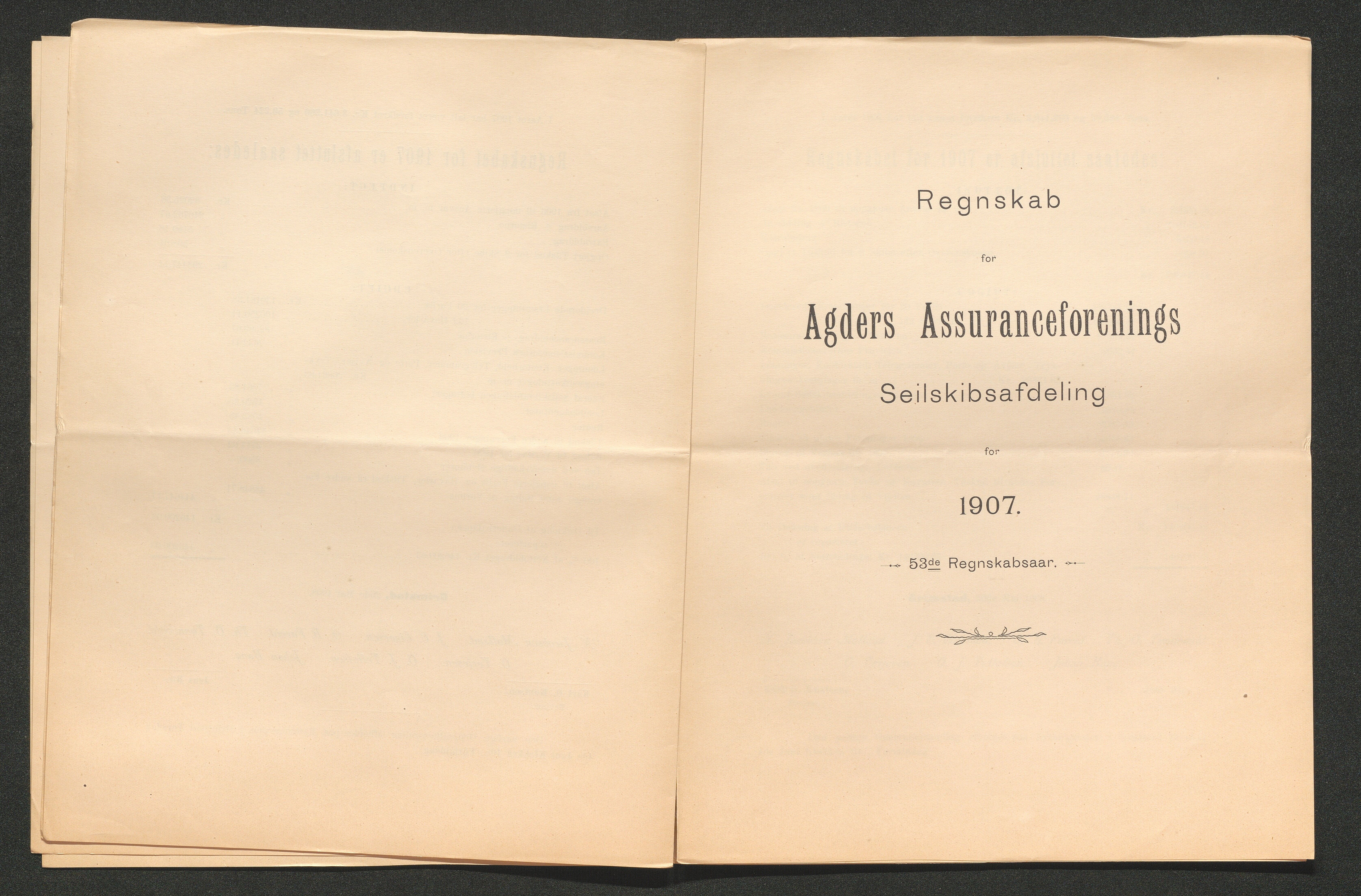 Agders Gjensidige Assuranceforening, AAKS/PA-1718/05/L0003: Regnskap, seilavdeling, pakkesak, 1890-1912