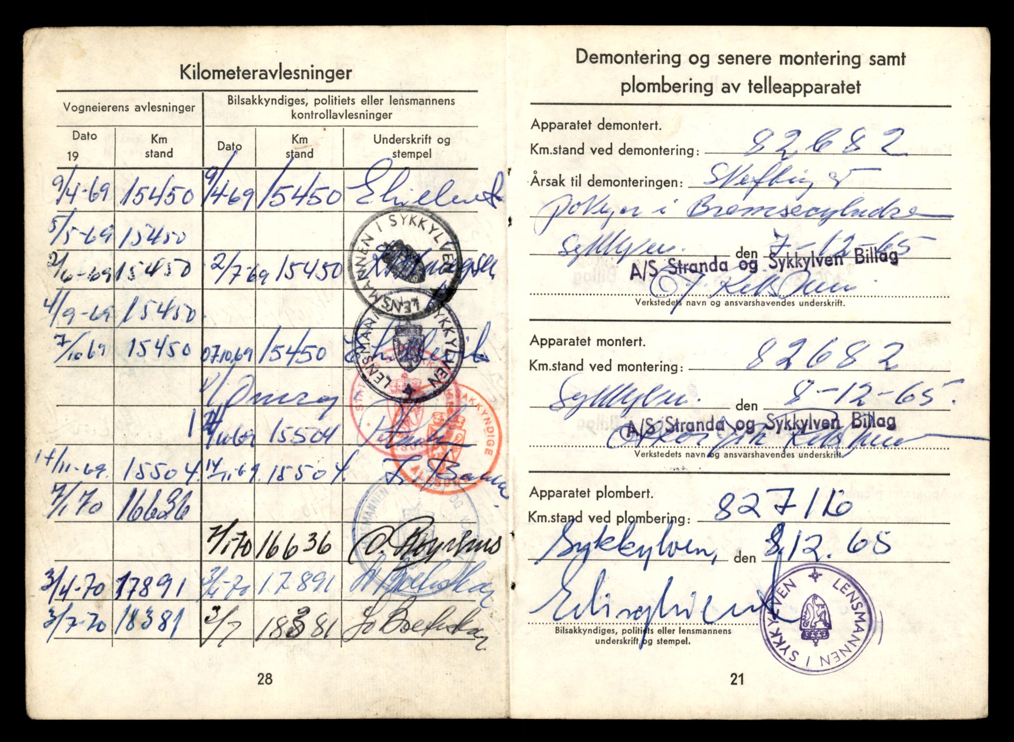 Møre og Romsdal vegkontor - Ålesund trafikkstasjon, AV/SAT-A-4099/F/Fe/L0011: Registreringskort for kjøretøy T 1170 - T 1289, 1927-1998, s. 1269