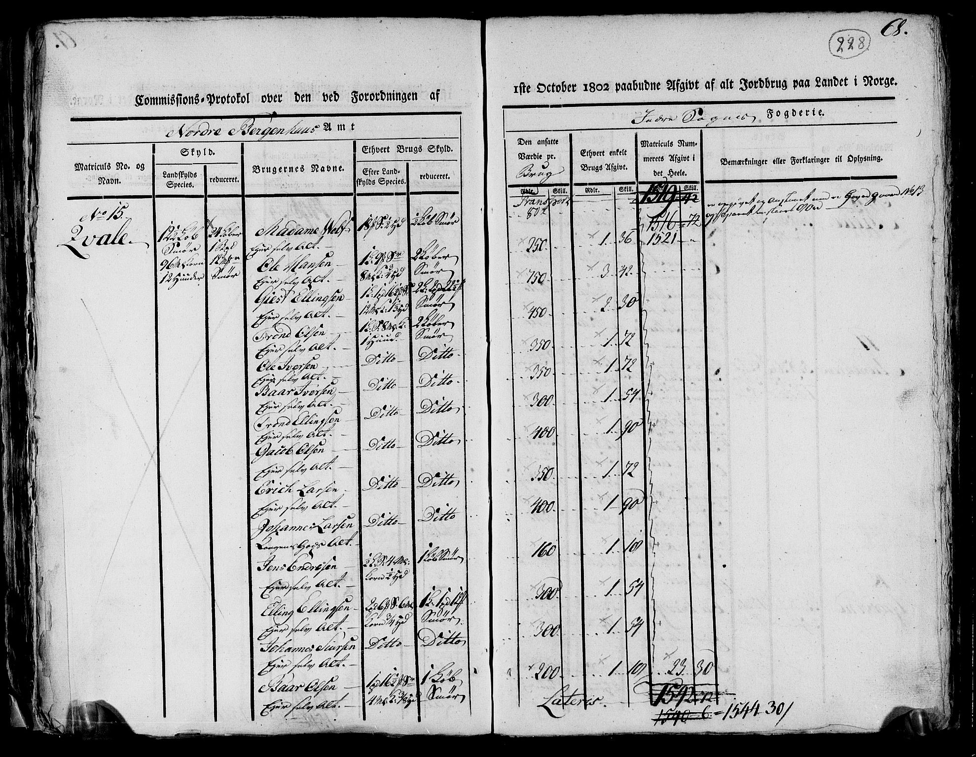 Rentekammeret inntil 1814, Realistisk ordnet avdeling, AV/RA-EA-4070/N/Ne/Nea/L0116: og 0117: Ytre og Indre Sogn fogderi. Kommisjonsprotokoller, 1803, s. 240