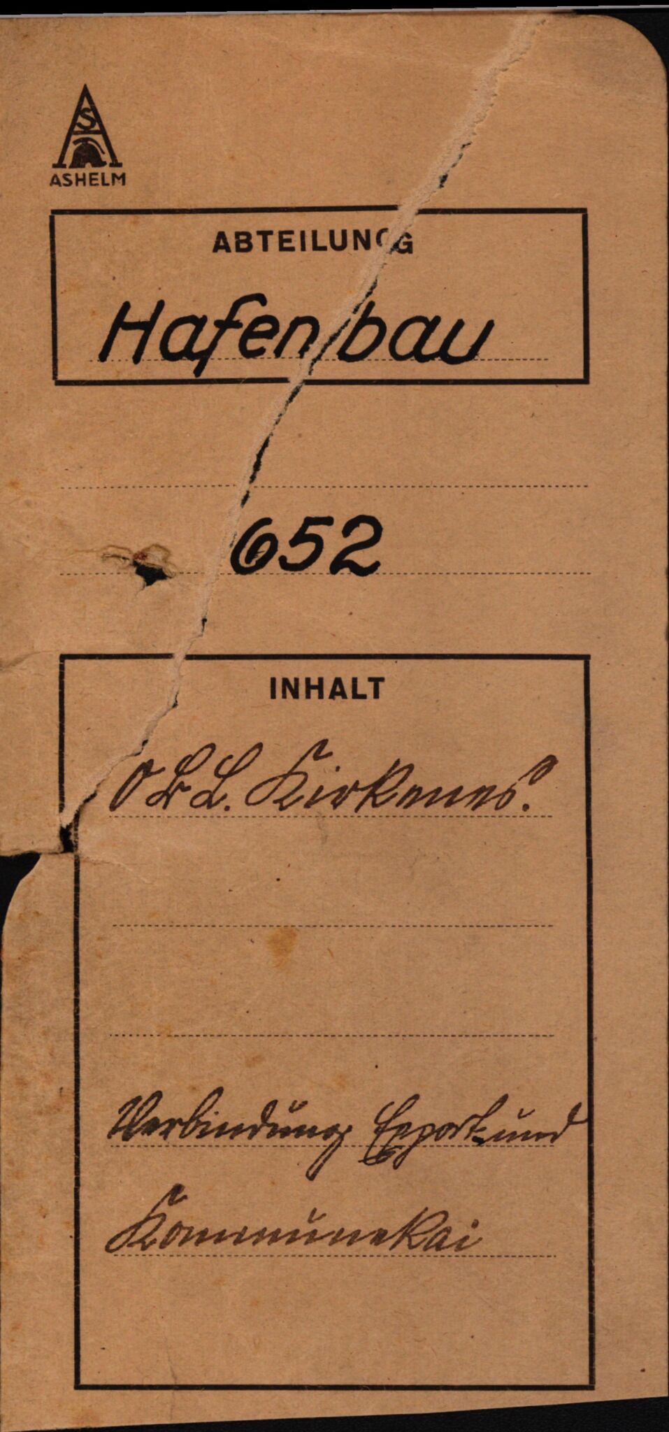 Tyske arkiver, Organisation Todt (OT), Einsatzgruppe Wiking, AV/RA-RAFA-2188/1/E/E6/E6a/L0015: Oberbauleitung Kirkenes: Arkivkode 651-655, 1940-1945, s. 253