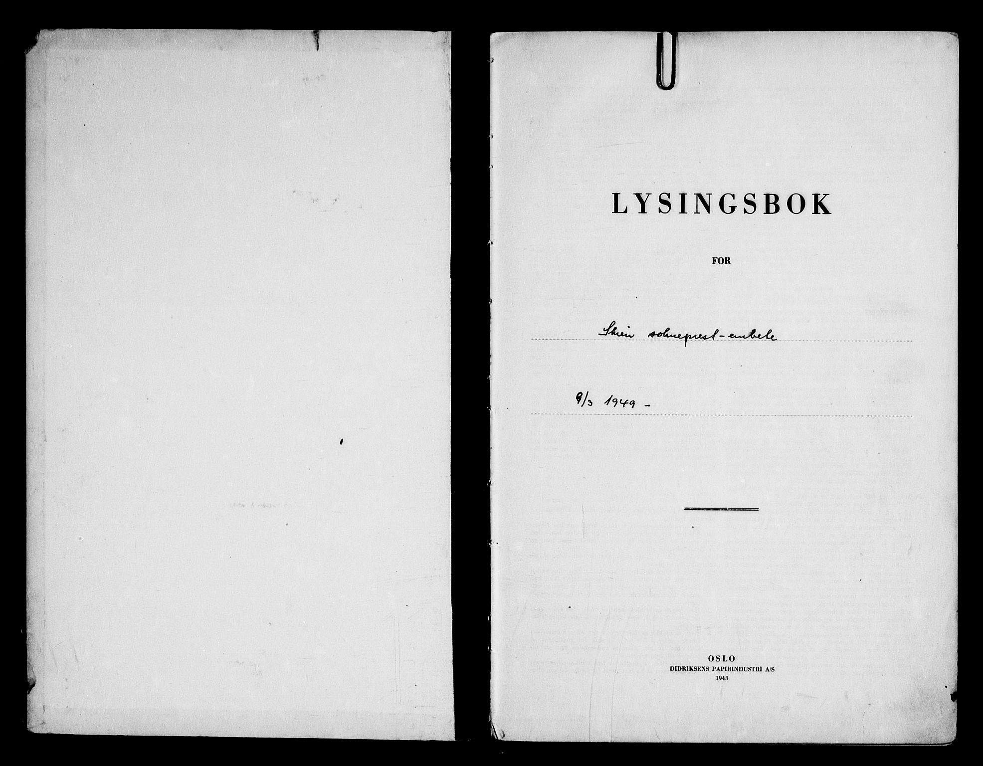 Skien kirkebøker, SAKO/A-302/H/Ha/L0003: Lysningsprotokoll nr. 3, 1949-1955
