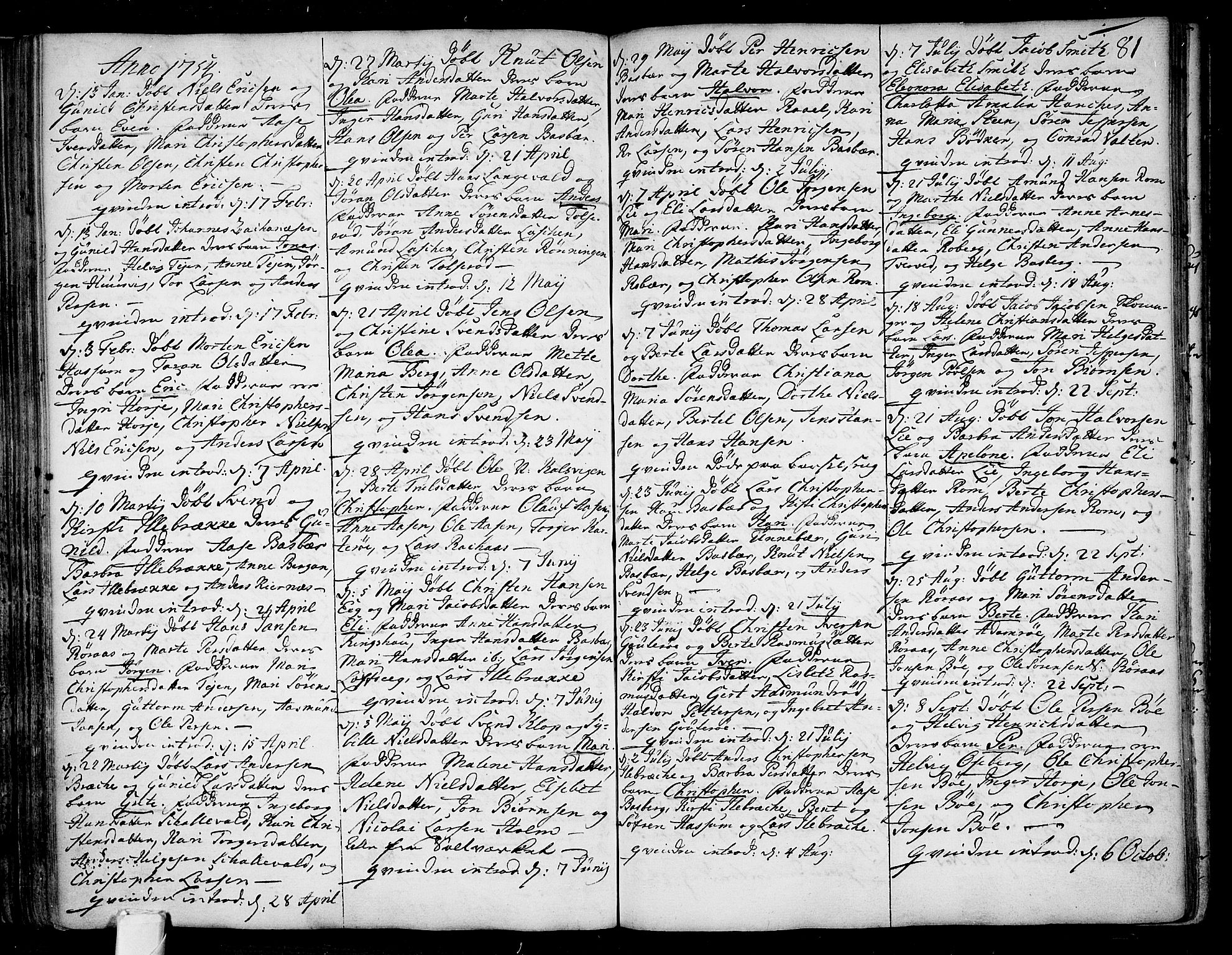 Sem kirkebøker, AV/SAKO-A-5/F/Fb/L0001: Ministerialbok nr. II 1, 1702-1764, s. 81