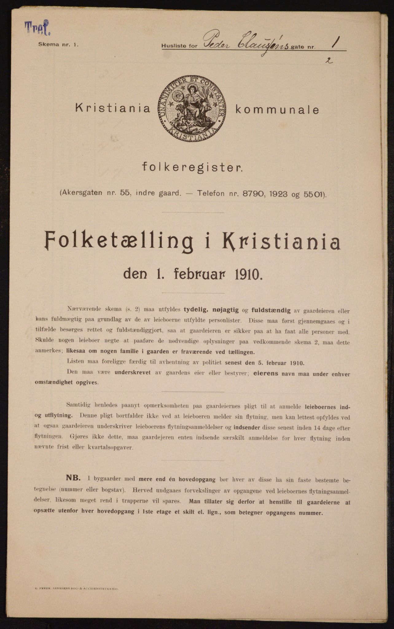 OBA, Kommunal folketelling 1.2.1910 for Kristiania, 1910, s. 75653