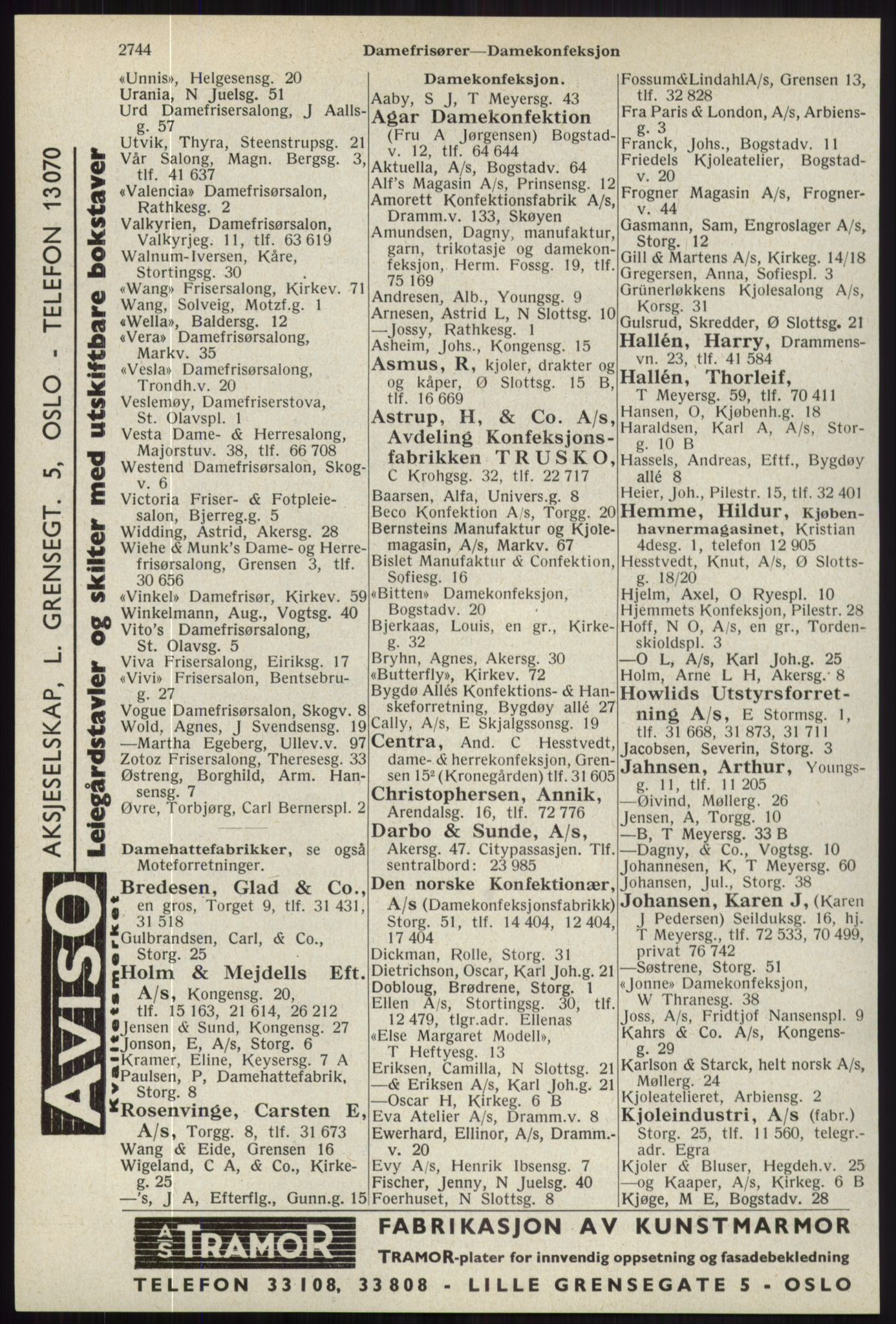 Kristiania/Oslo adressebok, PUBL/-, 1941, s. 2744