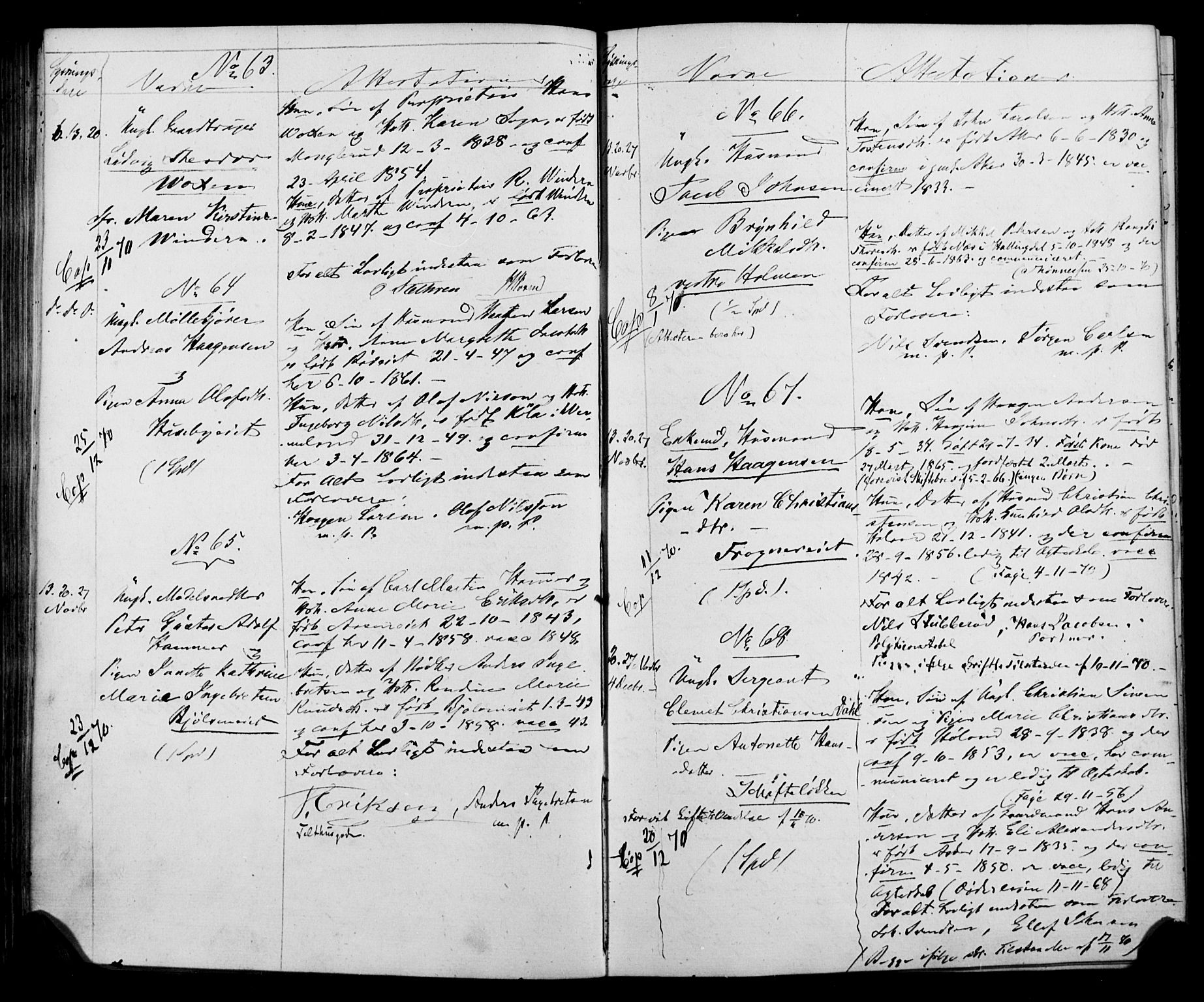 Vestre Aker prestekontor Kirkebøker, AV/SAO-A-10025/H/Ha/L0001: Lysningsprotokoll nr. 1, 1865-1878