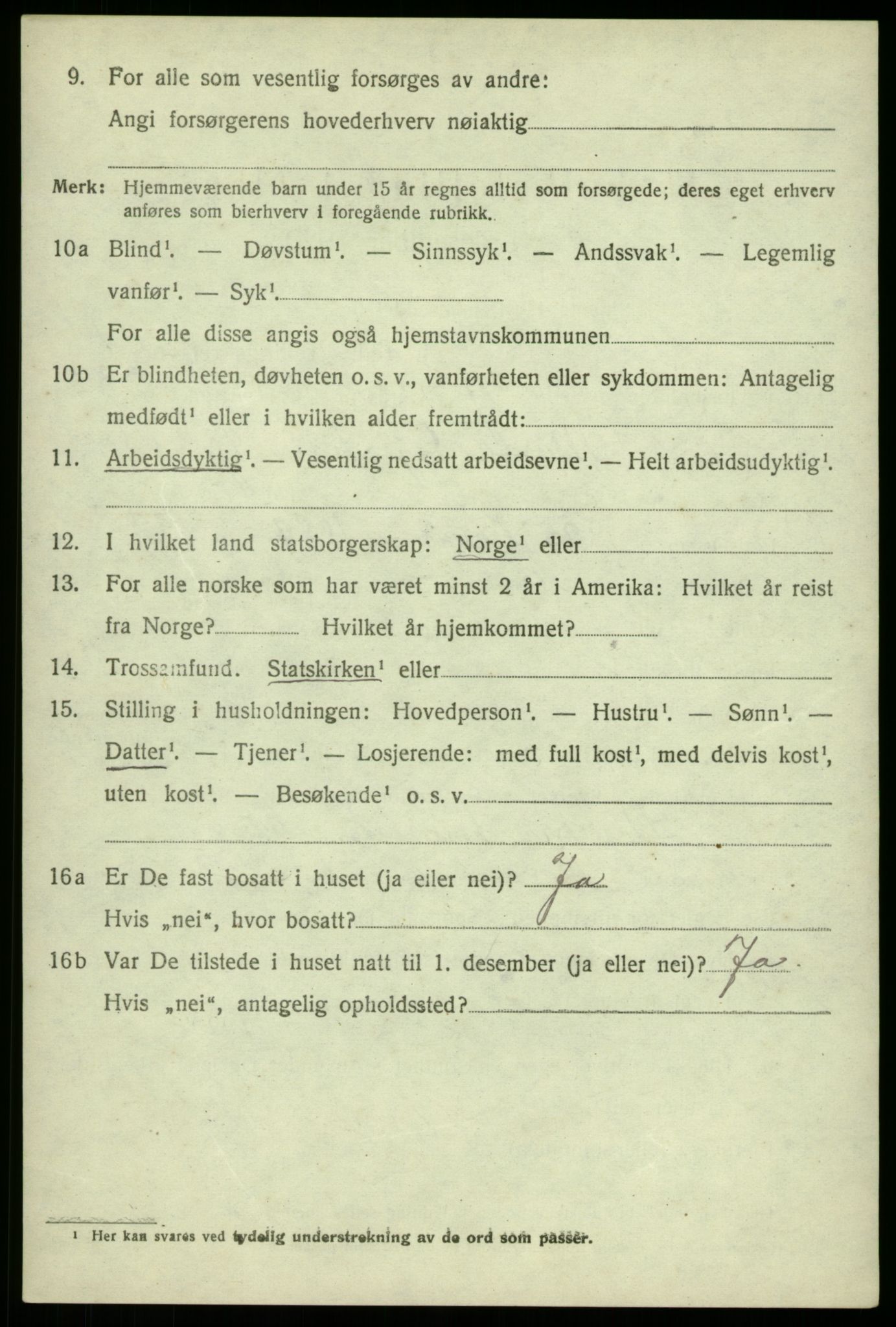 SAB, Folketelling 1920 for 1244 Austevoll herred, 1920, s. 1421