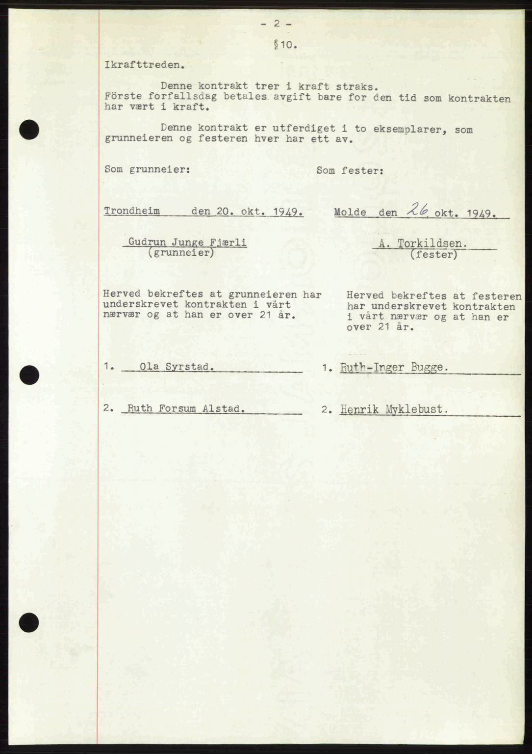 Romsdal sorenskriveri, AV/SAT-A-4149/1/2/2C: Pantebok nr. A31, 1949-1949, Dagboknr: 2999/1949