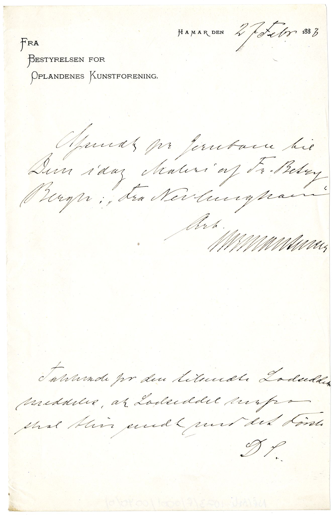 Diderik Maria Aalls brevsamling, NF/Ark-1023/F/L0001: D.M. Aalls brevsamling. A - B, 1738-1889, s. 501