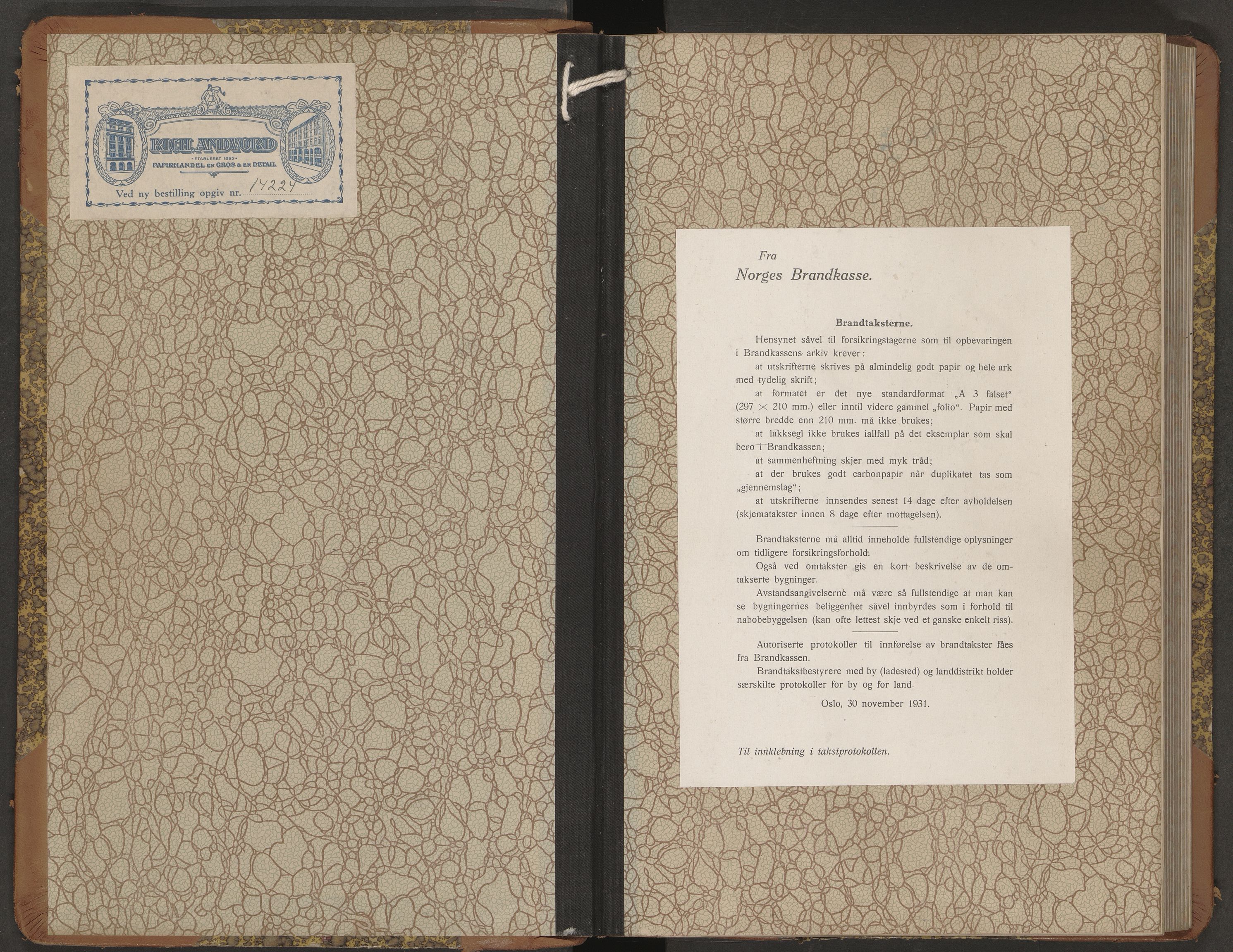 Norges brannkasse, branntakster Bærum, AV/SAO-A-11382/F/Fb/L0010: Branntakstprotokoll, 1933-1941