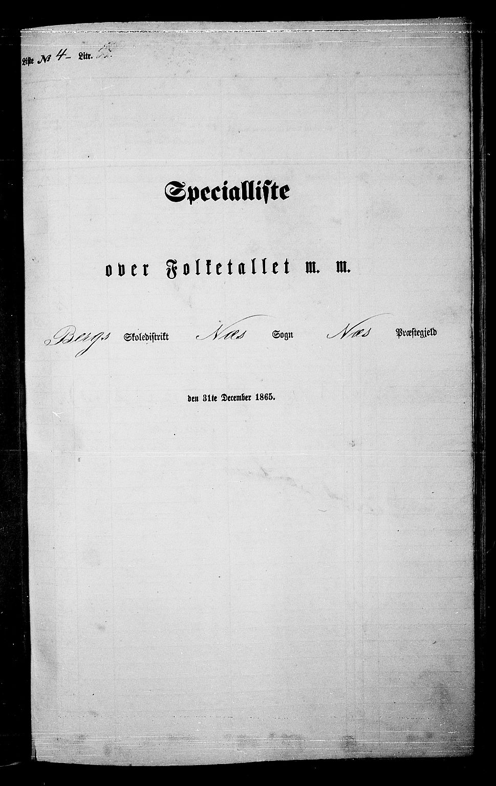 RA, Folketelling 1865 for 0616P Nes prestegjeld, 1865, s. 91