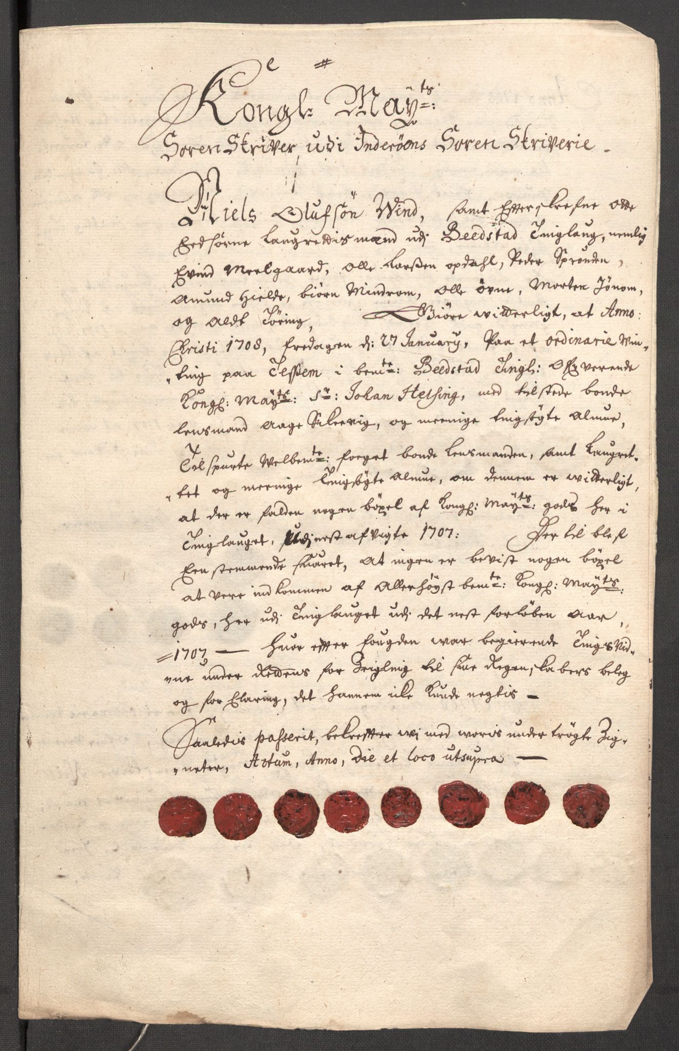 Rentekammeret inntil 1814, Reviderte regnskaper, Fogderegnskap, RA/EA-4092/R63/L4315: Fogderegnskap Inderøy, 1706-1707, s. 453