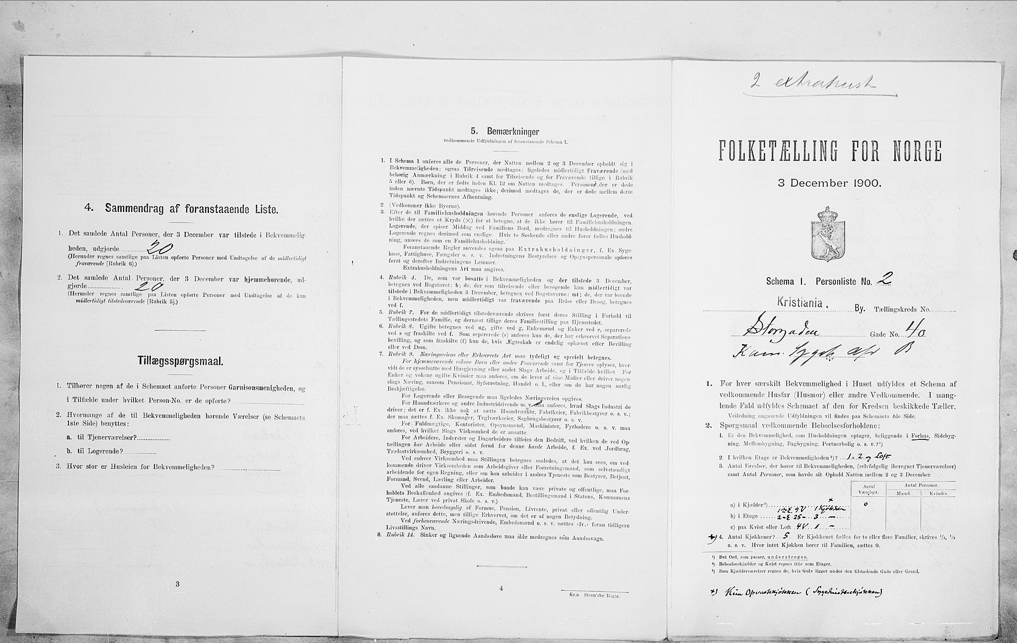 SAO, Folketelling 1900 for 0301 Kristiania kjøpstad, 1900, s. 92564