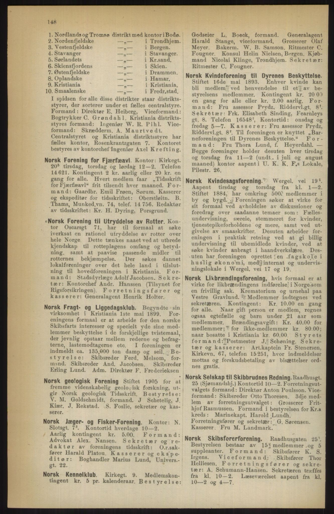 Kristiania/Oslo adressebok, PUBL/-, 1914, s. 148