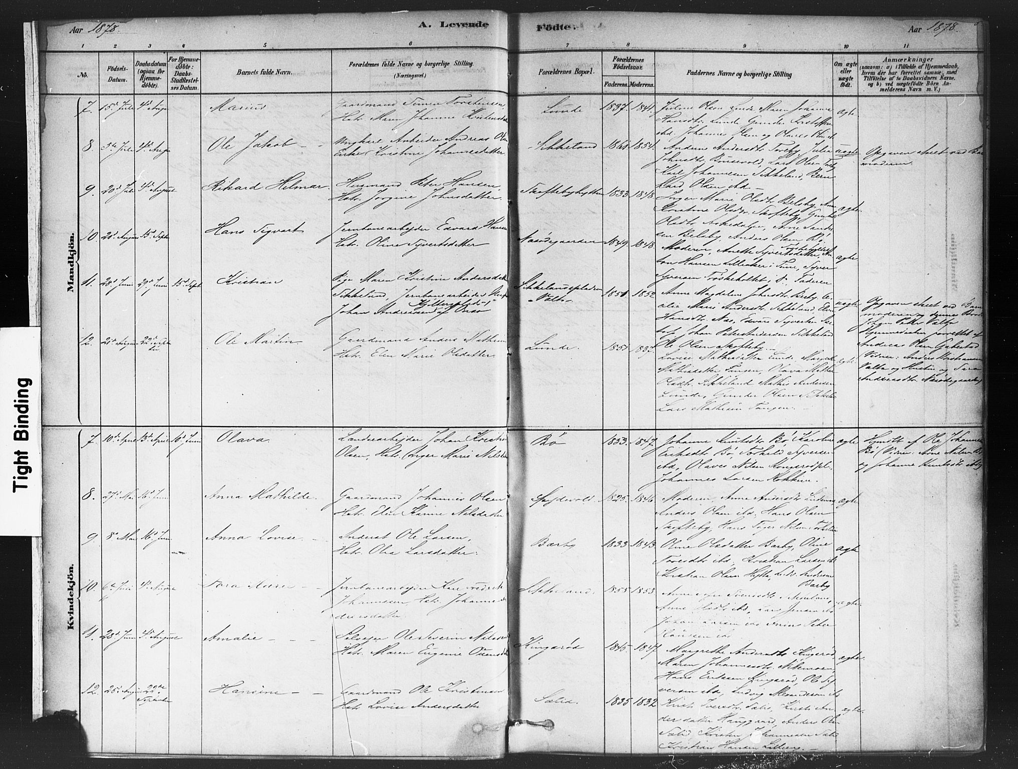 Varteig prestekontor Kirkebøker, AV/SAO-A-10447a/F/Fa/L0002: Ministerialbok nr. 2, 1878-1899, s. 5