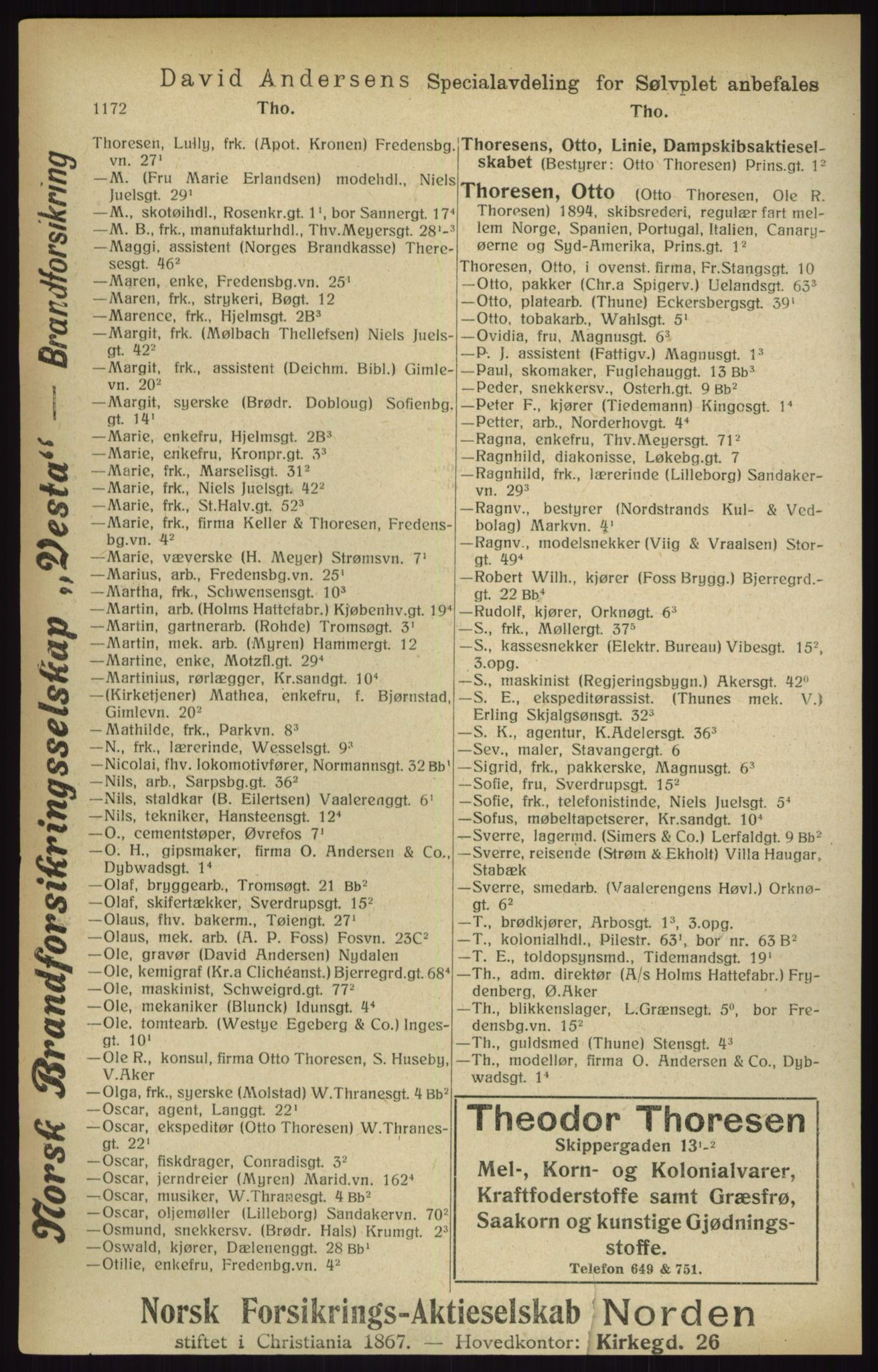 Kristiania/Oslo adressebok, PUBL/-, 1916, s. 1172