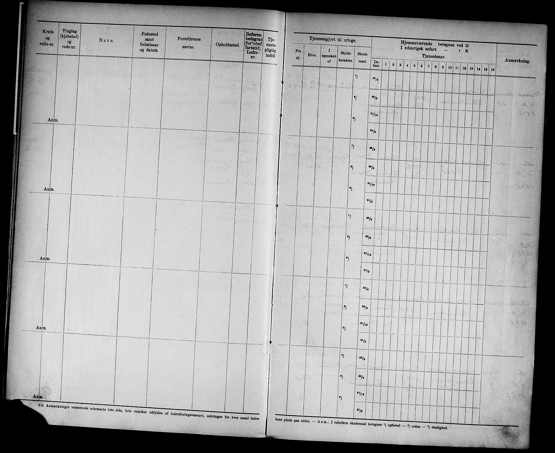 Kristiansand mønstringskrets, AV/SAK-2031-0015/F/Fd/L0008: Rulle sjøvernepliktige, C-8, 1906, s. 9