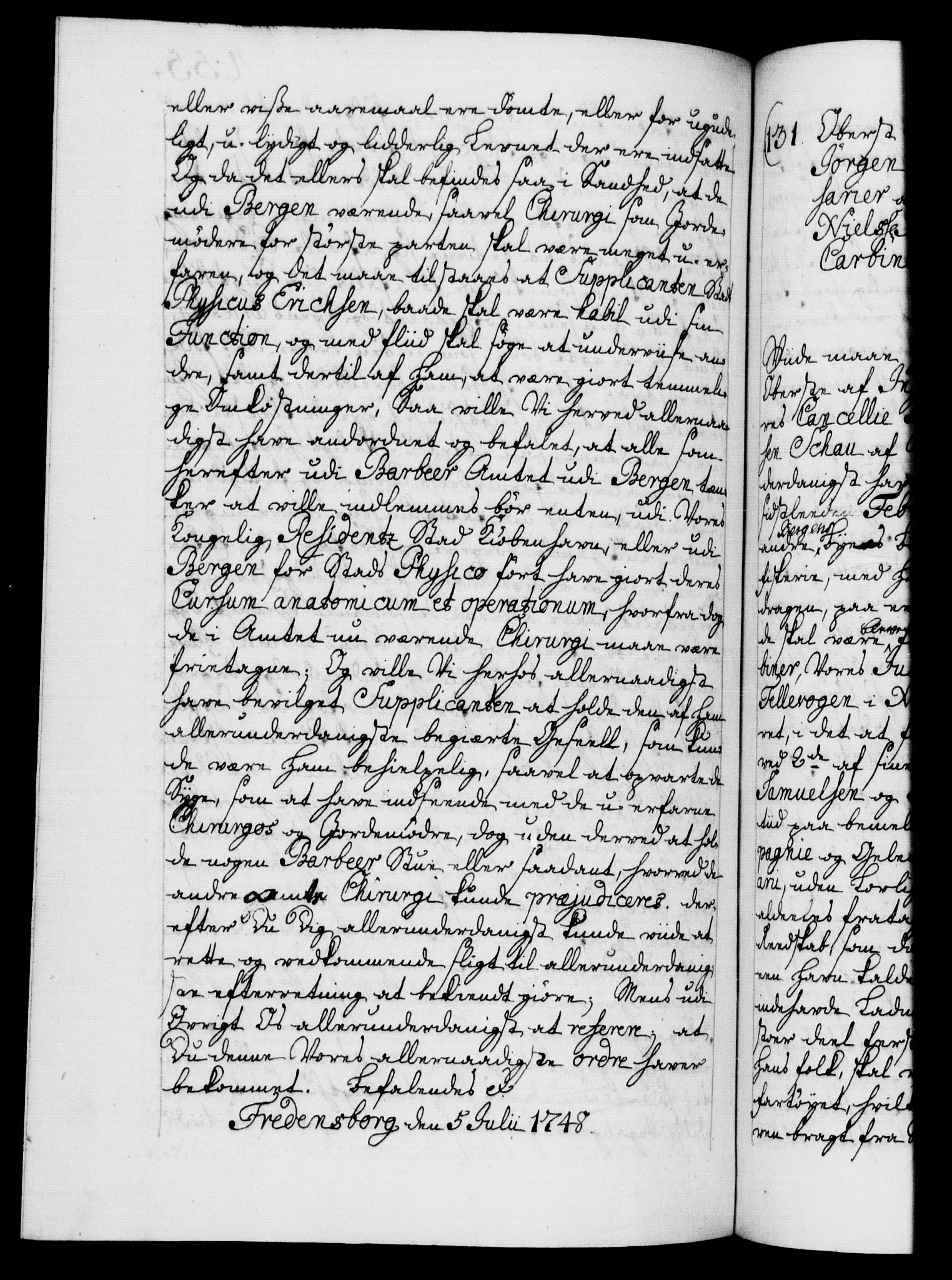Danske Kanselli 1572-1799, AV/RA-EA-3023/F/Fc/Fca/Fcab/L0031: Norske tegnelser, 1746-1748, s. 455b