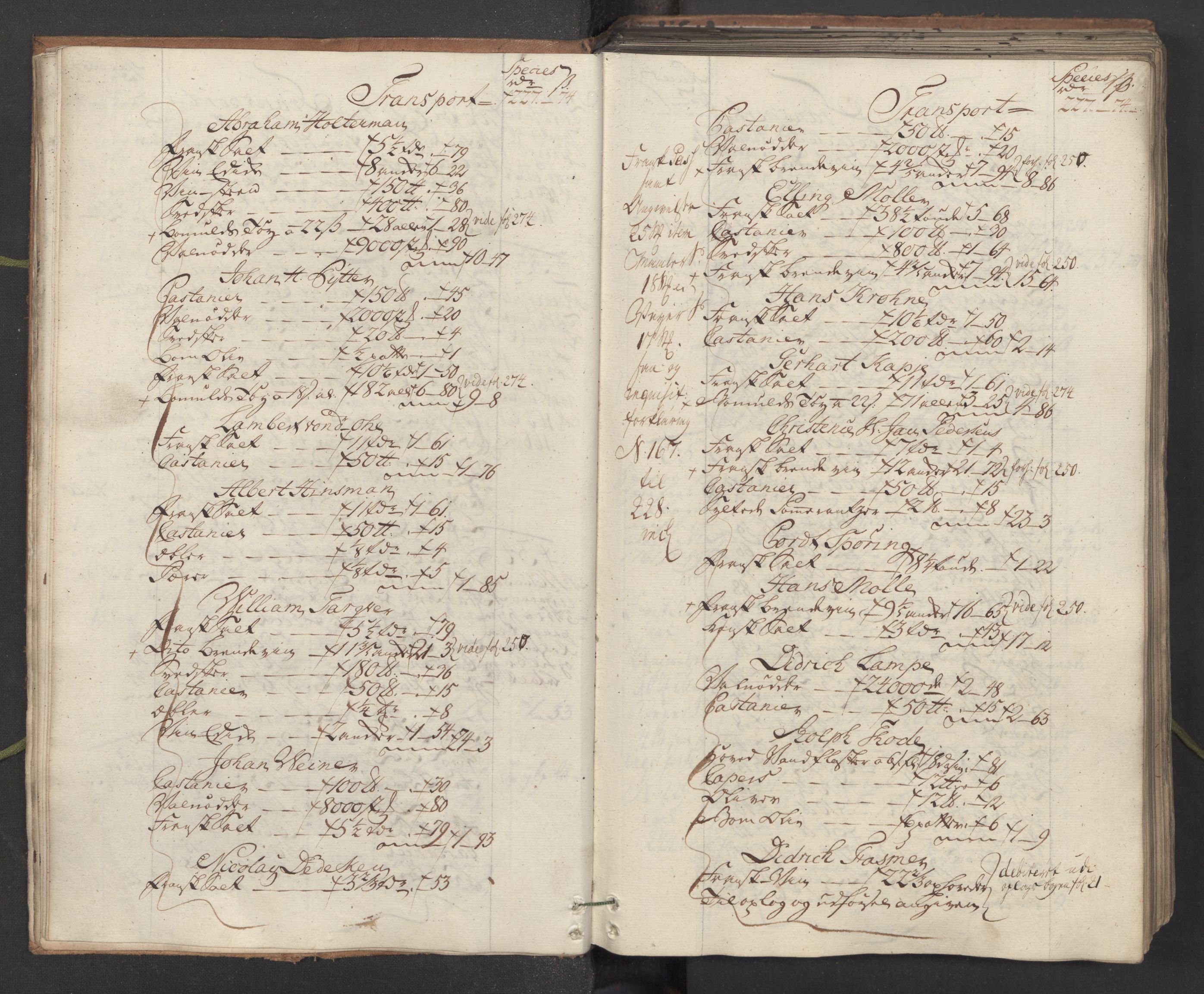 Generaltollkammeret, tollregnskaper, AV/RA-EA-5490/R26/L0101/0001: Tollregnskaper Bergen A / Inngående hovedtollbok, 1762, s. 11b-12a