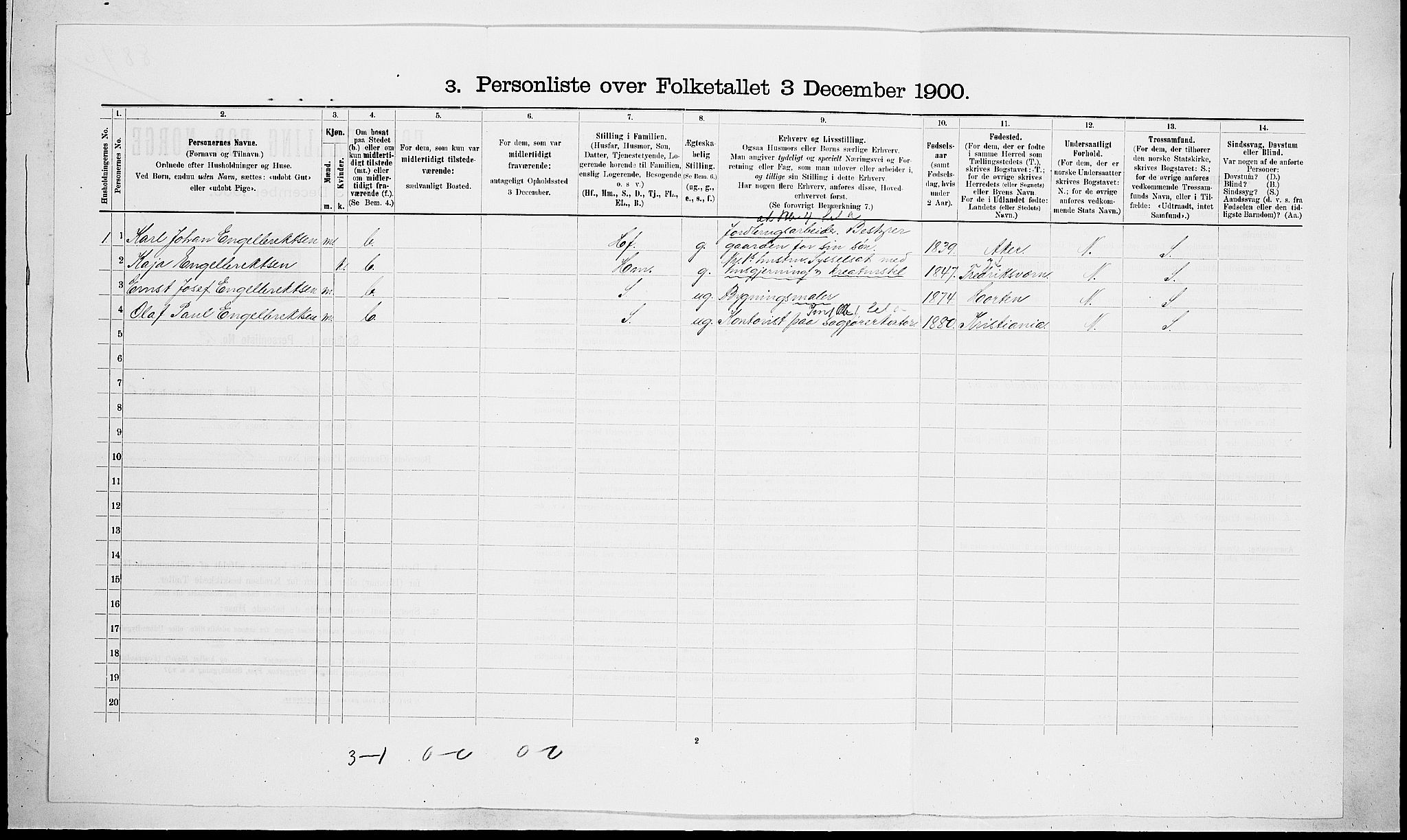 RA, Folketelling 1900 for 0726 Brunlanes herred, 1900, s. 763