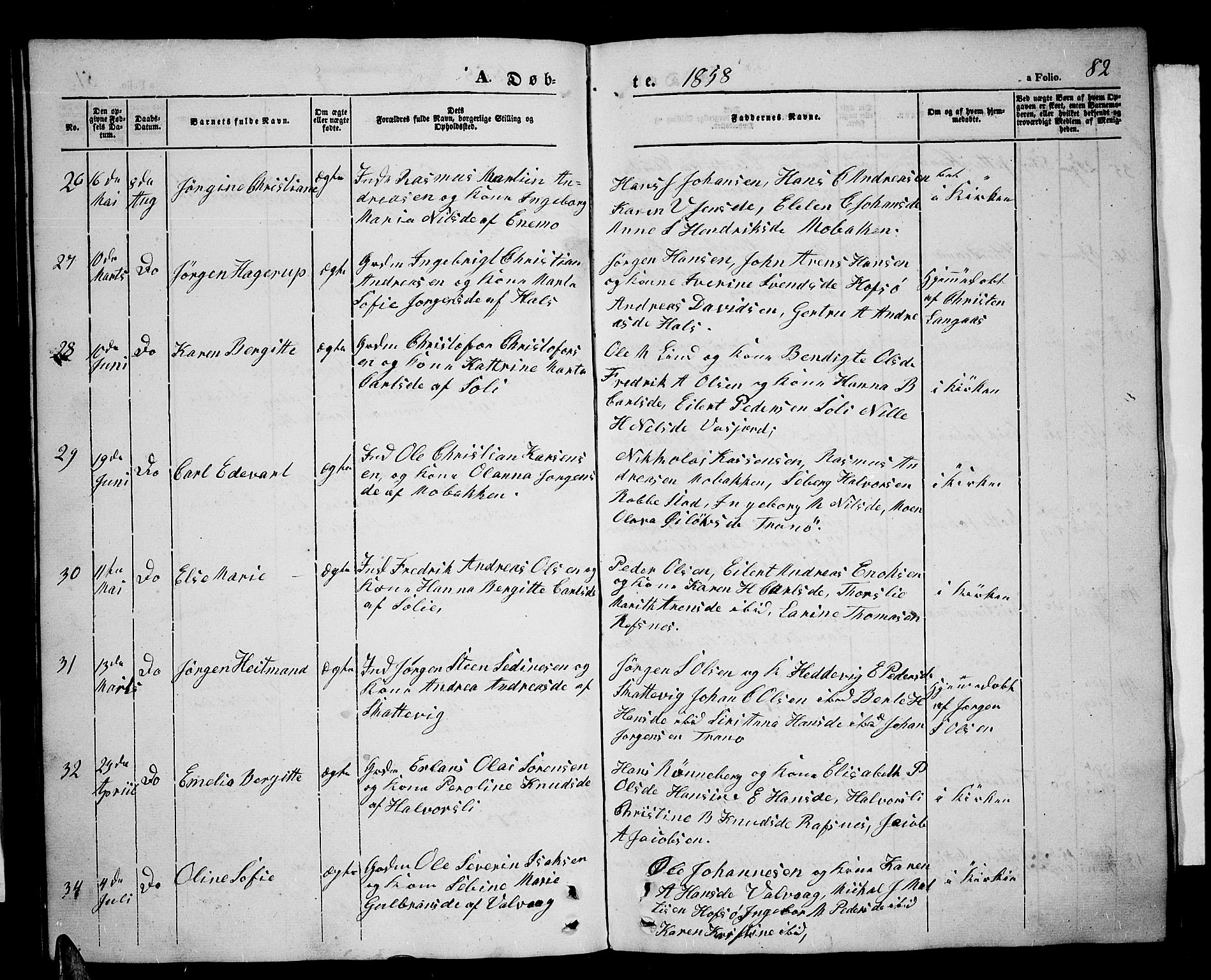 Tranøy sokneprestkontor, AV/SATØ-S-1313/I/Ia/Iab/L0002klokker: Klokkerbok nr. 2, 1847-1860, s. 82