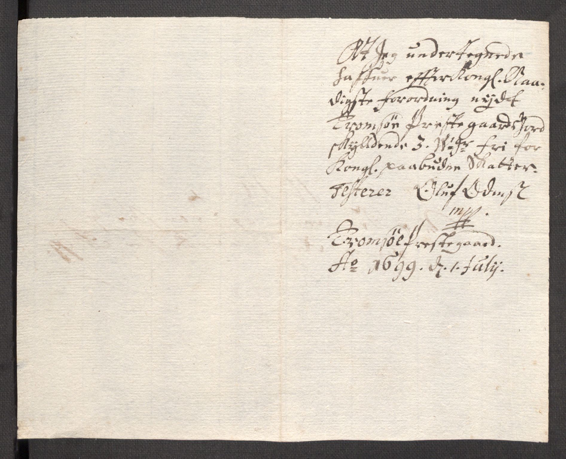 Rentekammeret inntil 1814, Reviderte regnskaper, Fogderegnskap, AV/RA-EA-4092/R68/L4754: Fogderegnskap Senja og Troms, 1697-1699, s. 363