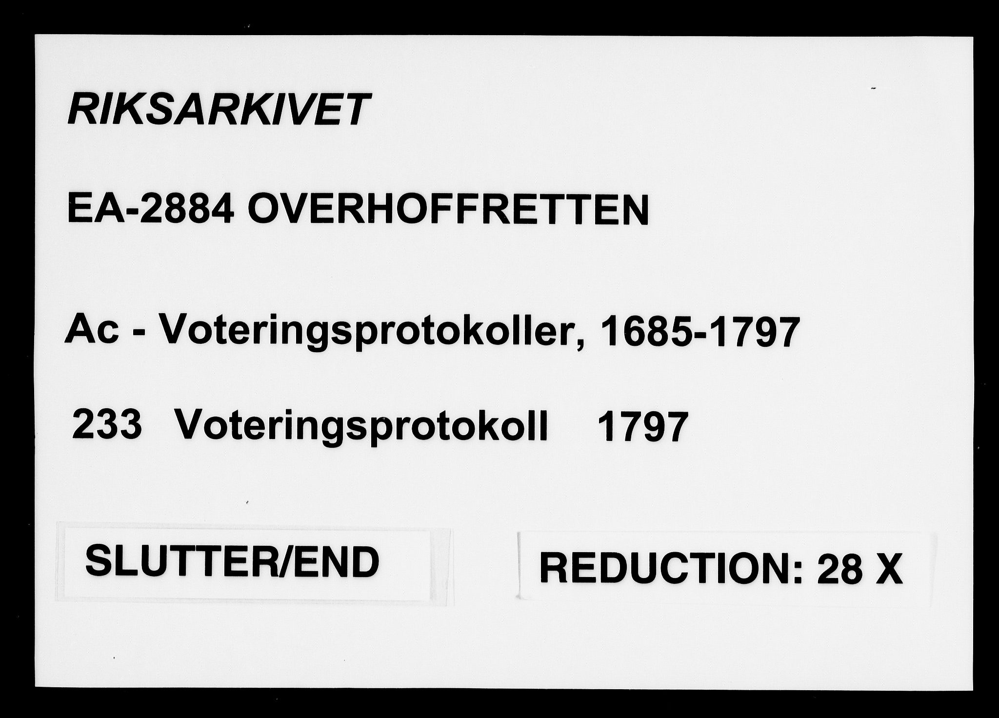 Overhoffretten 1667-1797, AV/RA-EA-2884/Ac/L0233: Voteringsprotokoll, 1797