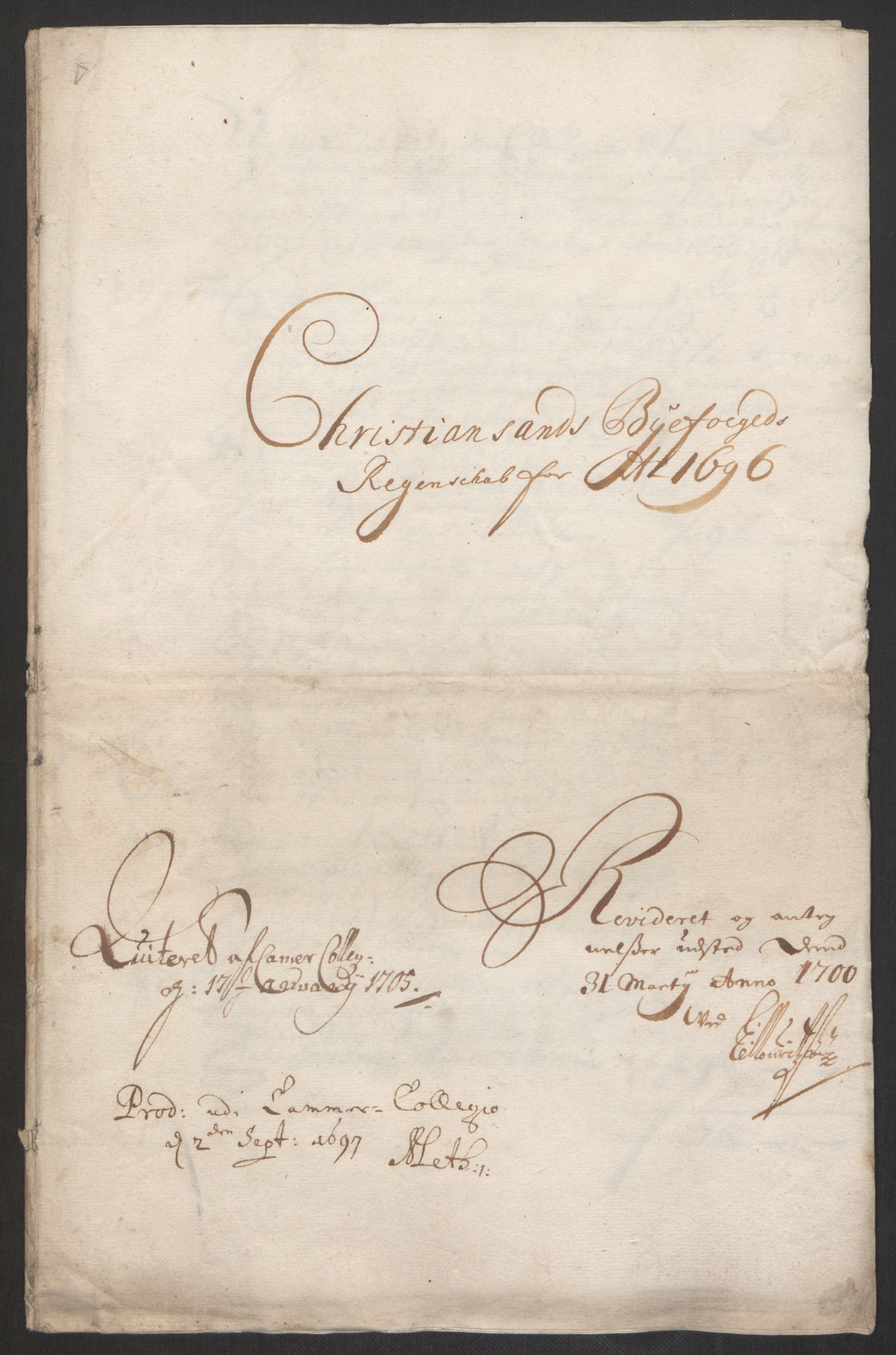 Rentekammeret inntil 1814, Reviderte regnskaper, Byregnskaper, AV/RA-EA-4066/R/Rm/L0285: [M18] Sikt og sakefall, 1681-1718, s. 241