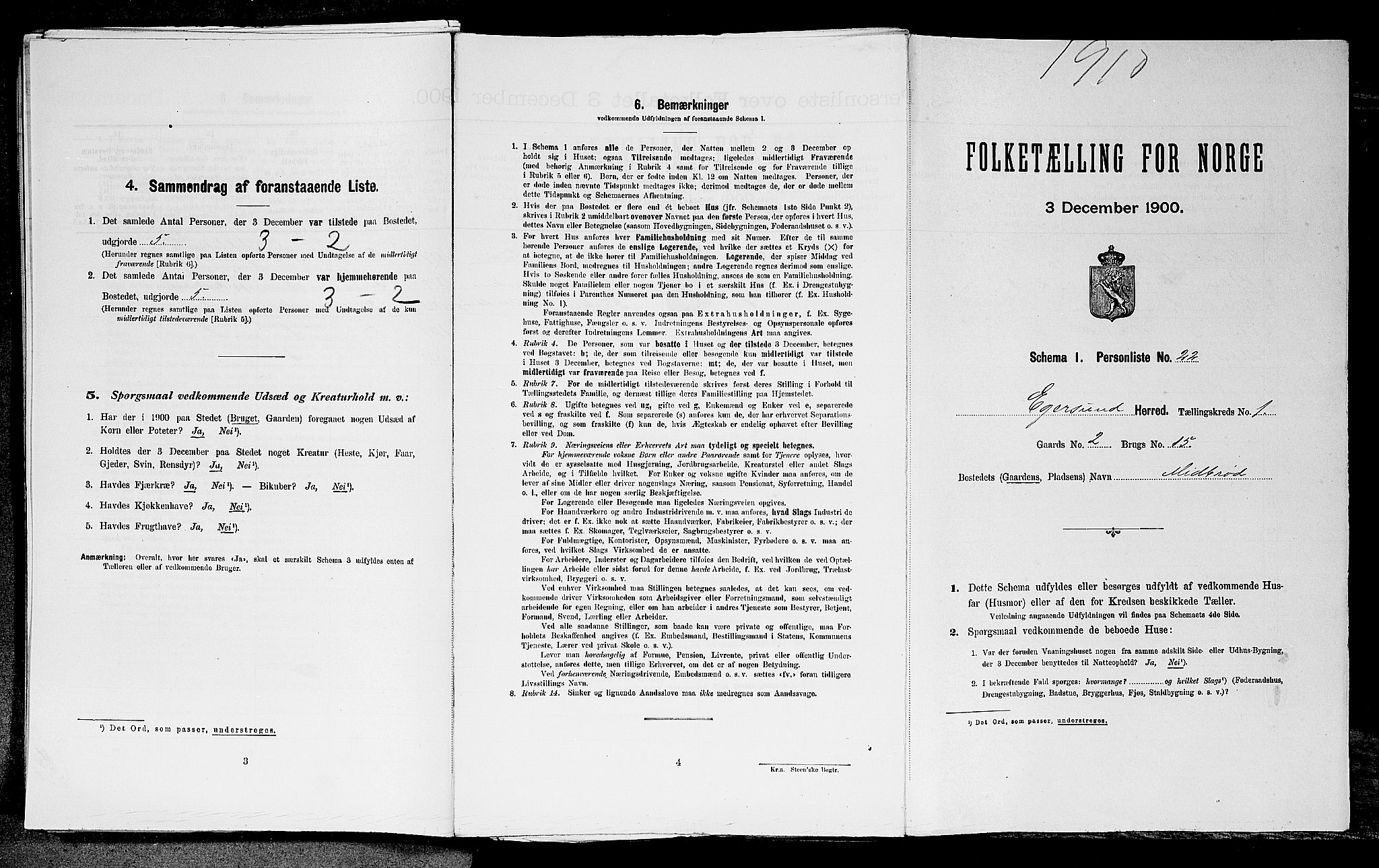 SAST, Folketelling 1900 for 1116 Eigersund herred, 1900, s. 131
