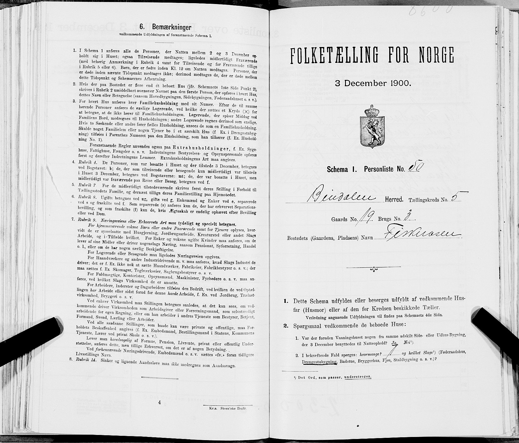 SAT, Folketelling 1900 for 1811 Bindal herred, 1900, s. 888