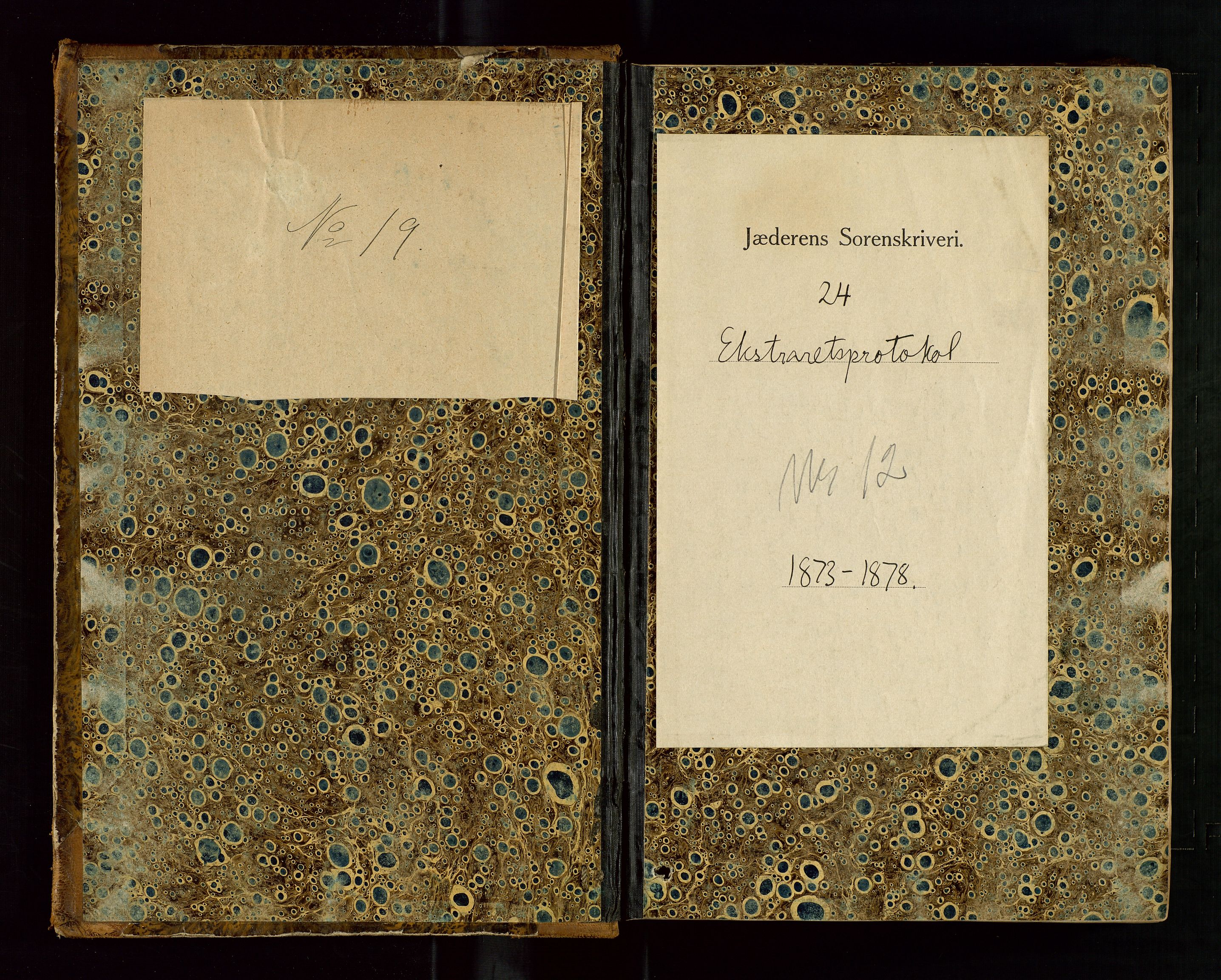 Jæren sorenskriveri, SAST/A-100310/01/3/30/30BB/L0005: Ekstrarettsprotokoll 13, 1873-1878