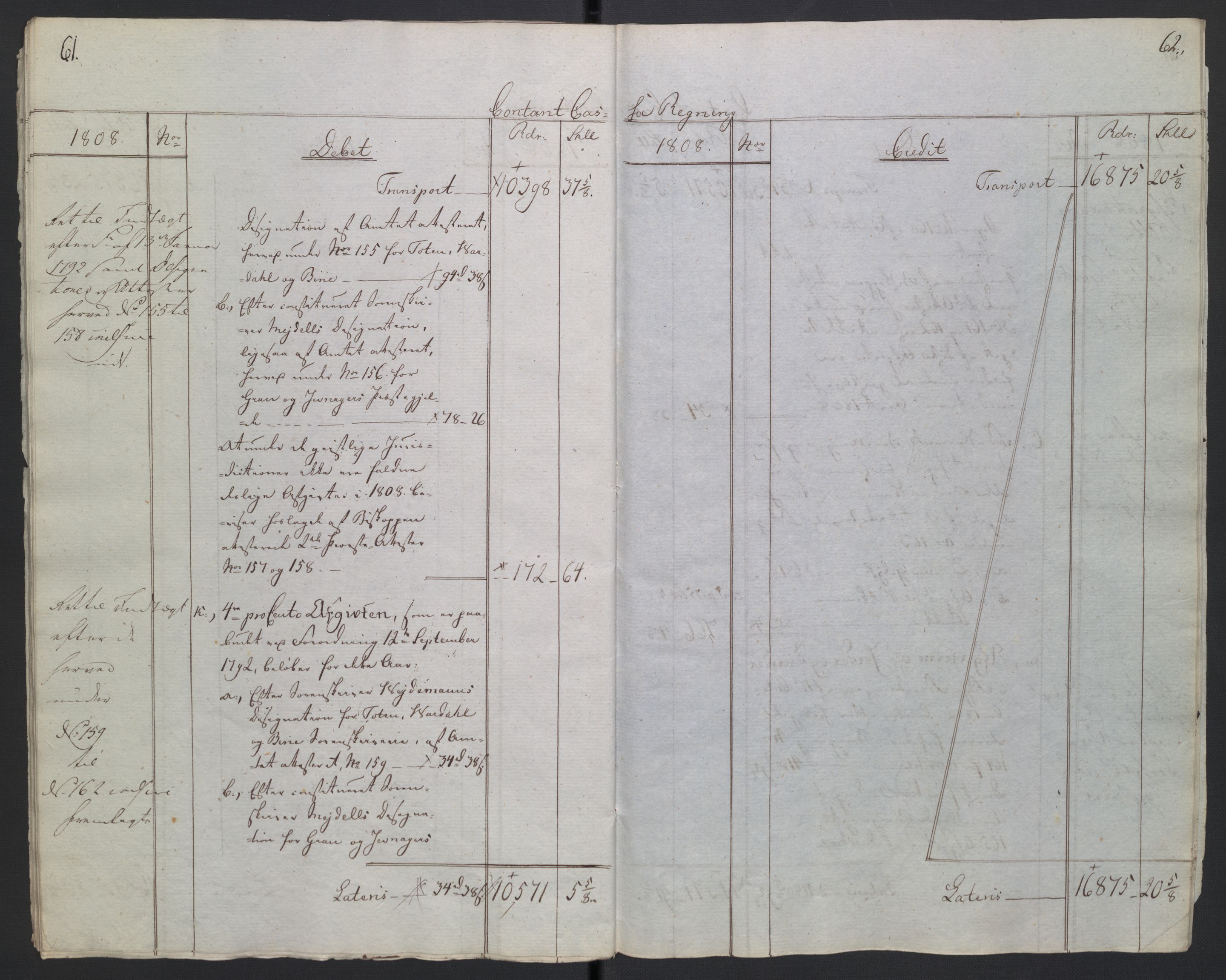 Rentekammeret inntil 1814, Reviderte regnskaper, Fogderegnskap, AV/RA-EA-4092/R19/L1396: Fogderegnskap Toten, Hadeland og Vardal, 1808, s. 33