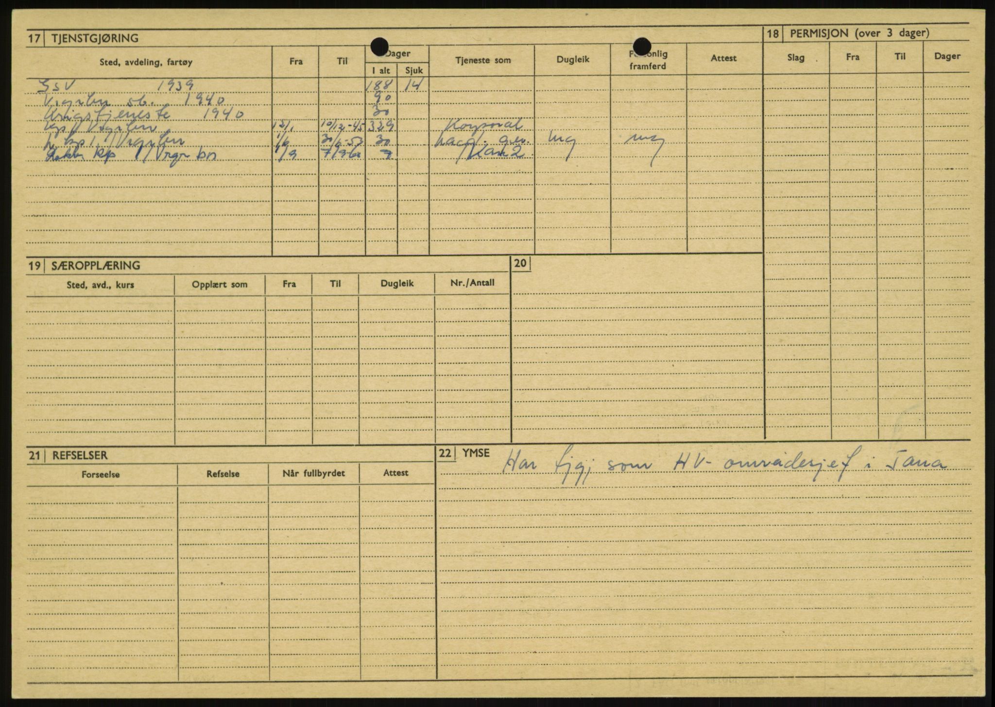 Forsvaret, Varanger bataljon, AV/RA-RAFA-2258/1/D/L0446: Rulleblad for menige født 1917-1919, 1917-1919, s. 301