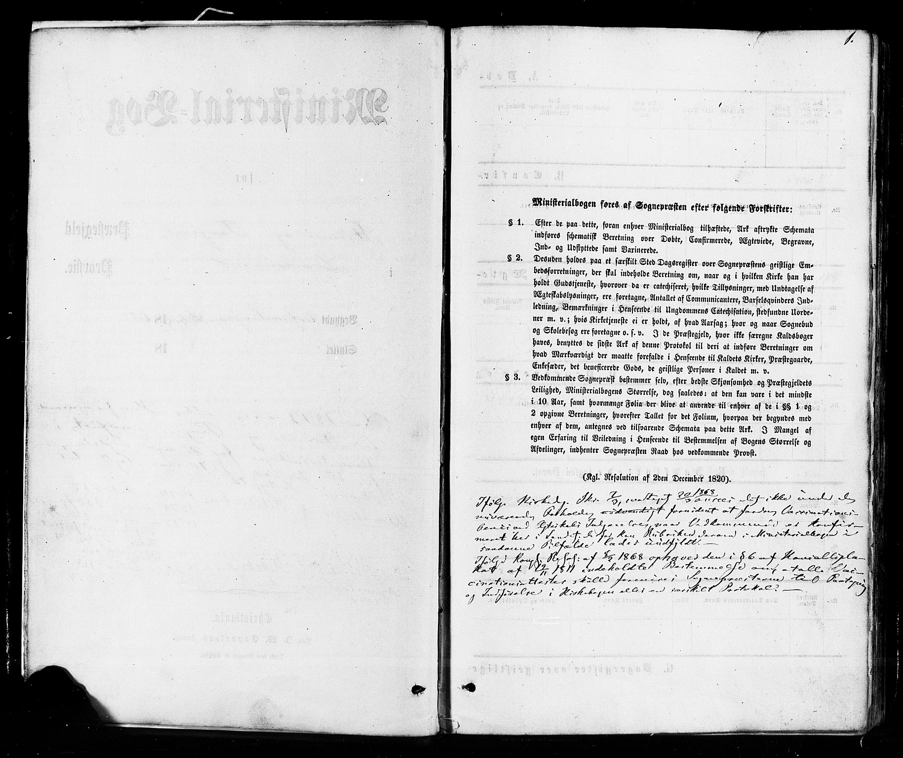 Strømsø kirkebøker, SAKO/A-246/F/Fa/L0018: Ministerialbok nr. I 18, 1865-1878, s. 1