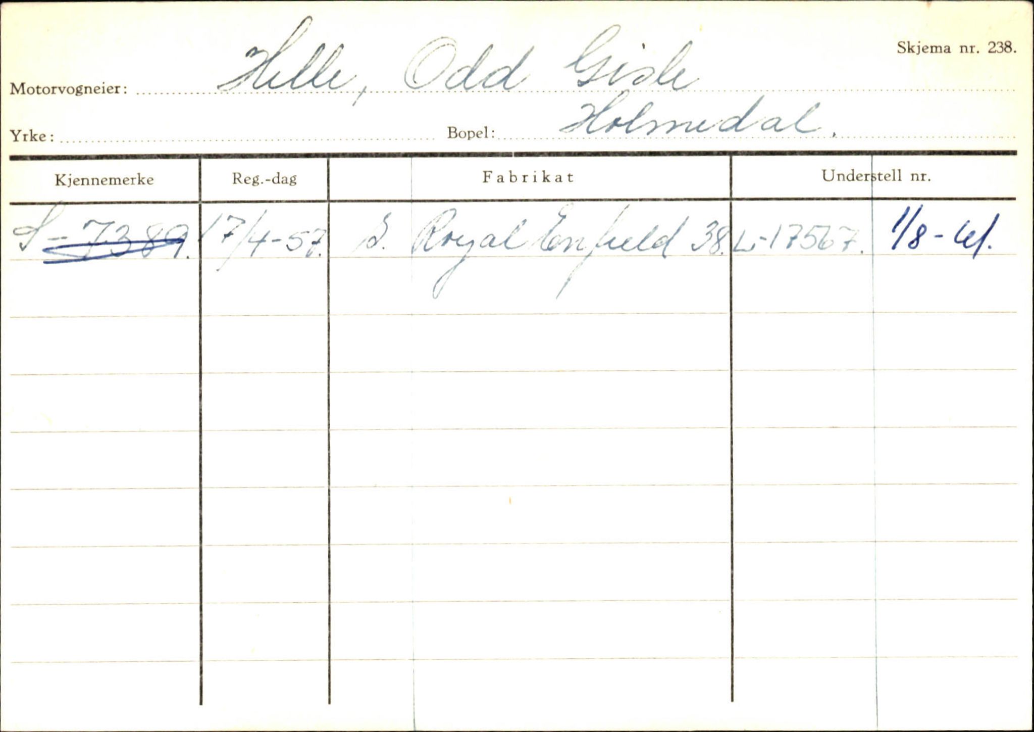 Statens vegvesen, Sogn og Fjordane vegkontor, AV/SAB-A-5301/4/F/L0125: Eigarregister Sogndal V-Å. Aurland A-Å. Fjaler A-N, 1945-1975, s. 1961