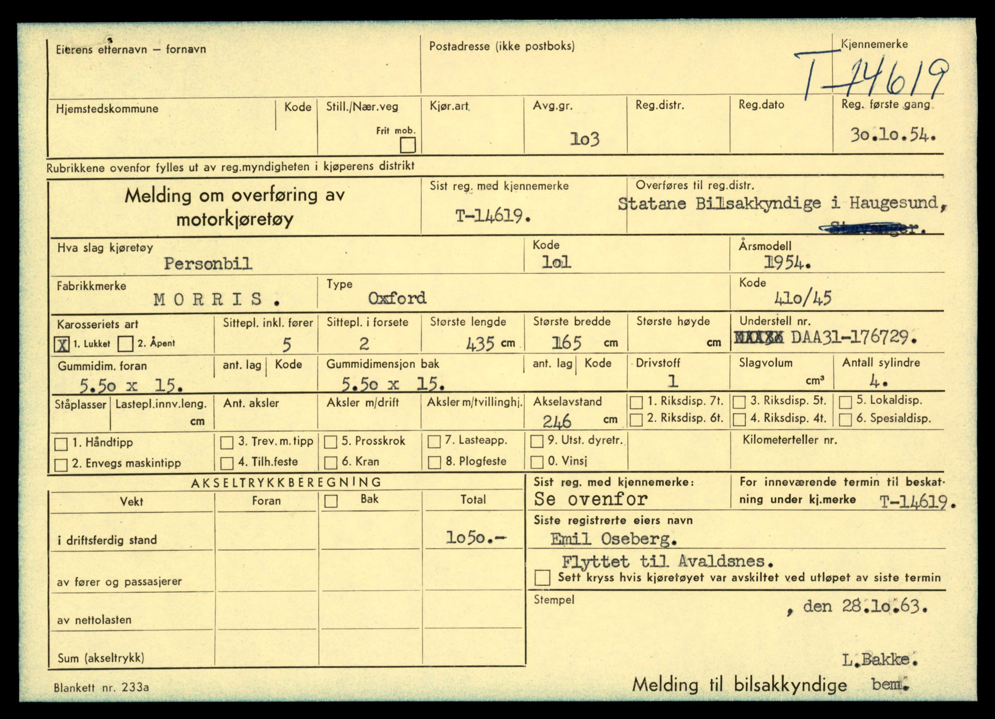 Møre og Romsdal vegkontor - Ålesund trafikkstasjon, AV/SAT-A-4099/F/Fe/L0047: Registreringskort for kjøretøy T 14580 - T 14720, 1927-1998, s. 1021