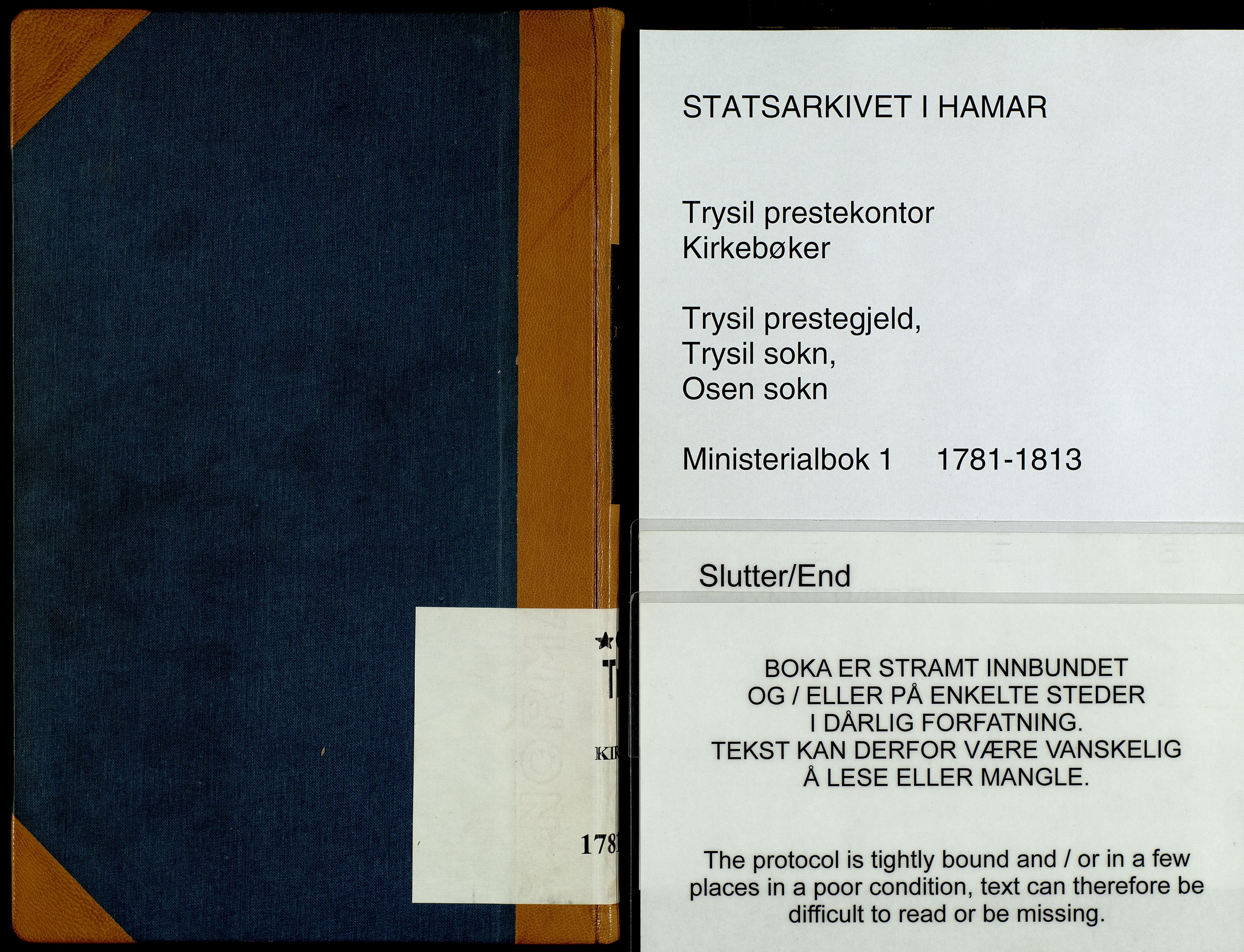 Trysil prestekontor, AV/SAH-PREST-046/H/Ha/Haa/L0001: Ministerialbok nr. 1, 1781-1800